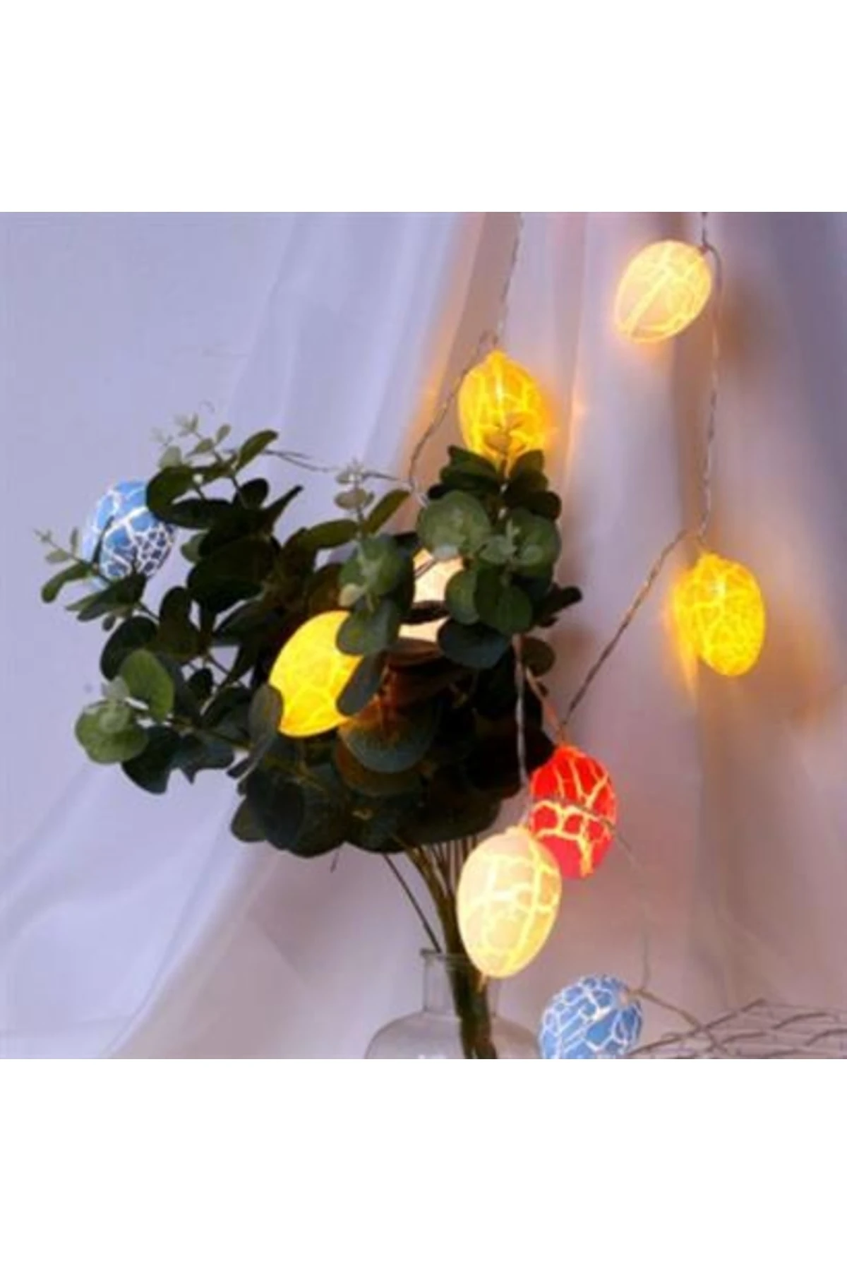 roichil® 10lu Renkli Yumurta Şeklinde Dekoratif Dolama Led Aydınlatma
