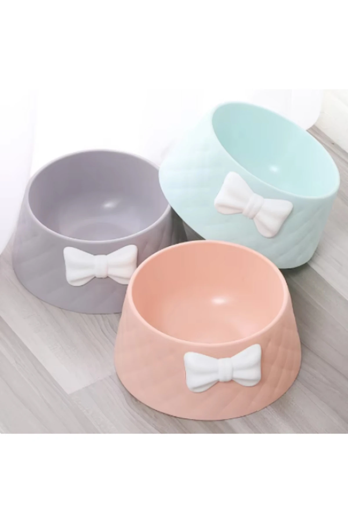 Mikopet Şık Desenli Fiyonklu Mama Kabı