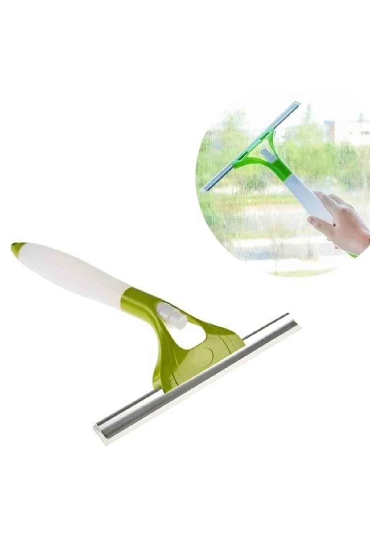 ® Pratik Spreyli Cam Sil Pencere Ayna Tezgah Duşakabin Temizleyici Püskürtmeli Silme Aparatı