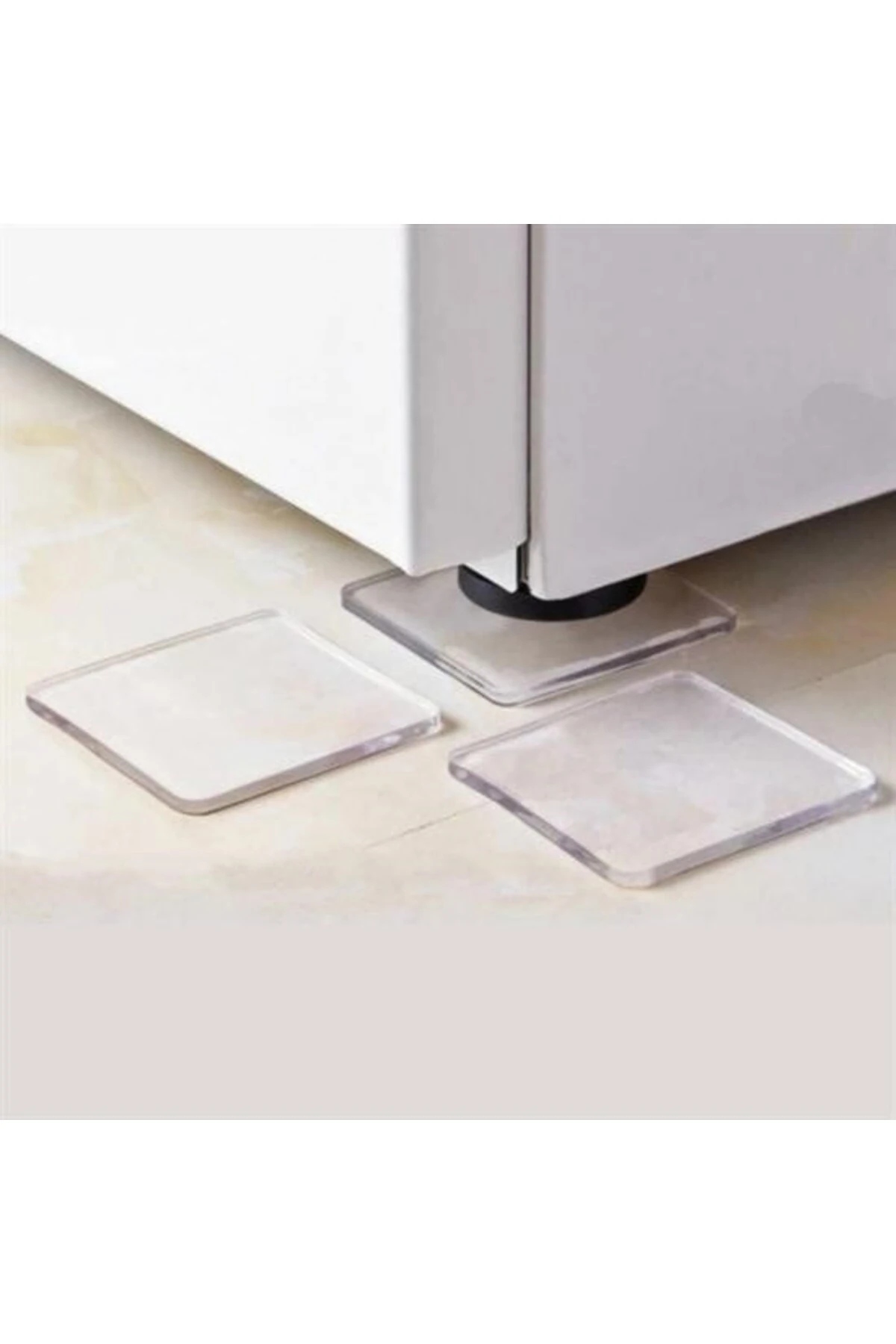 4 Adet Silikon Şeffaf Koltuk Mobilya Masa Beyaz Eşya Yazıcı Koruyucu