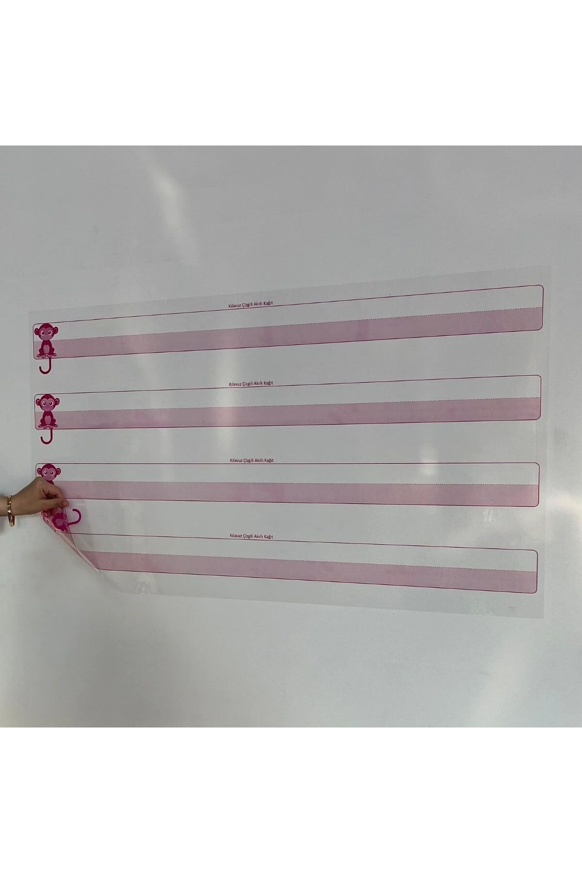 ® Kılavuz Çizgili Akıllı Kağıt Yazı Tahtası Duvarda İz Bırakmaz Statik Yeni Müfredata Uygun 100x56cm