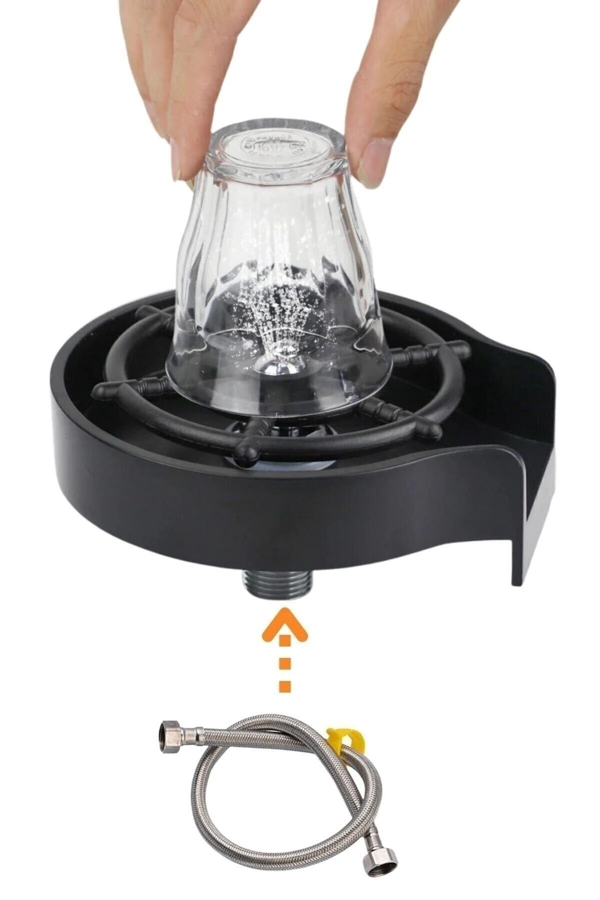 Yüksek Basınçlı Otomatik Bardak Yıkama Aparatı Mutfak Lavaboları Için Hızlı Kupa Durulayıcı