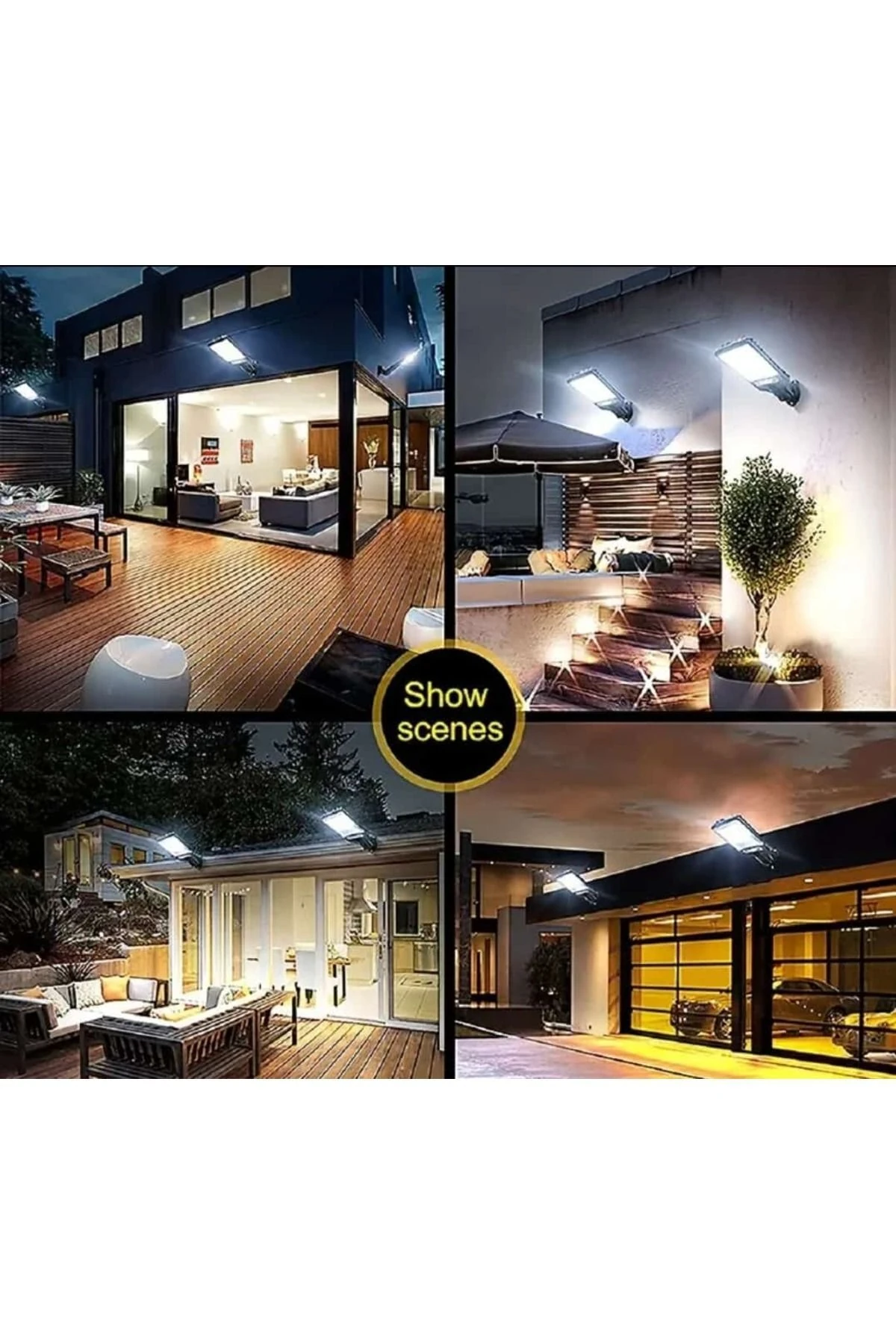 Solar Güneş Enerjili Led Bahçe Aydınlatması 120 Ledli 3 Modlu Hareket Sensörlü Su Geçirmez Lambası