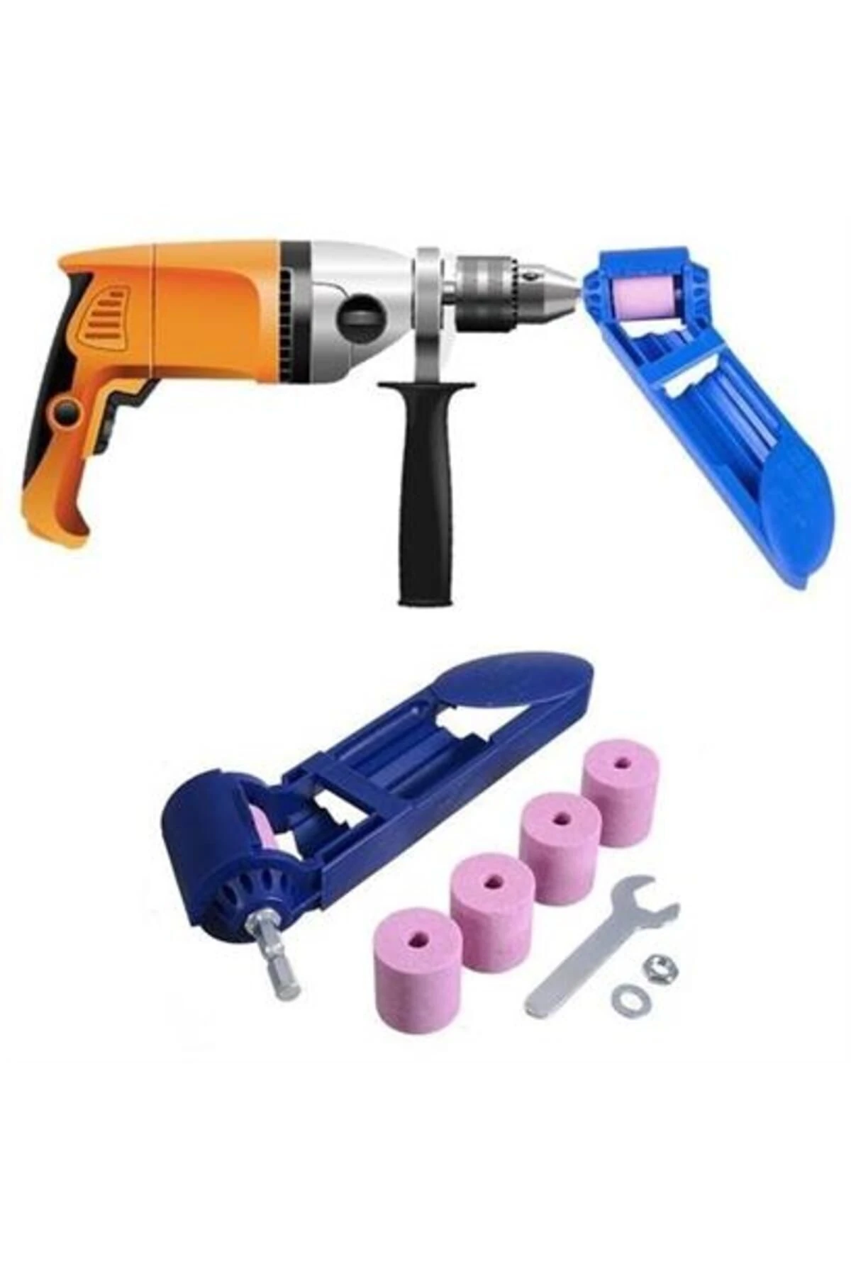 Taşınabilir Kullanımı Kolay Hafif Matkap Ucu Bileyici Matkap Ucu Bileme (1 ADET TAŞ GÖNDERİLİR)