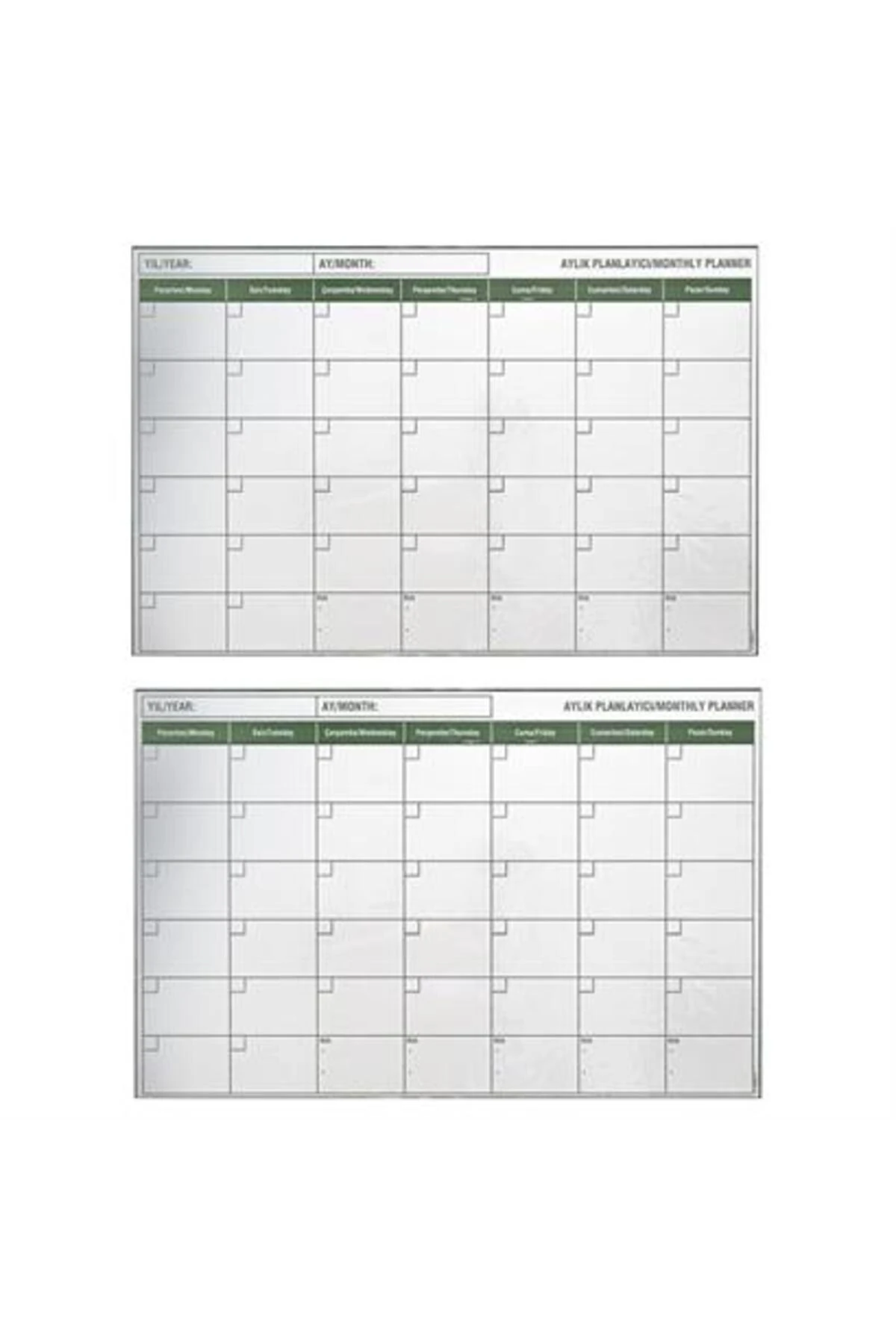 Manyetik Yapışkanlı Bir Aylık Program Planlayıcı Takvim 85x56 cm