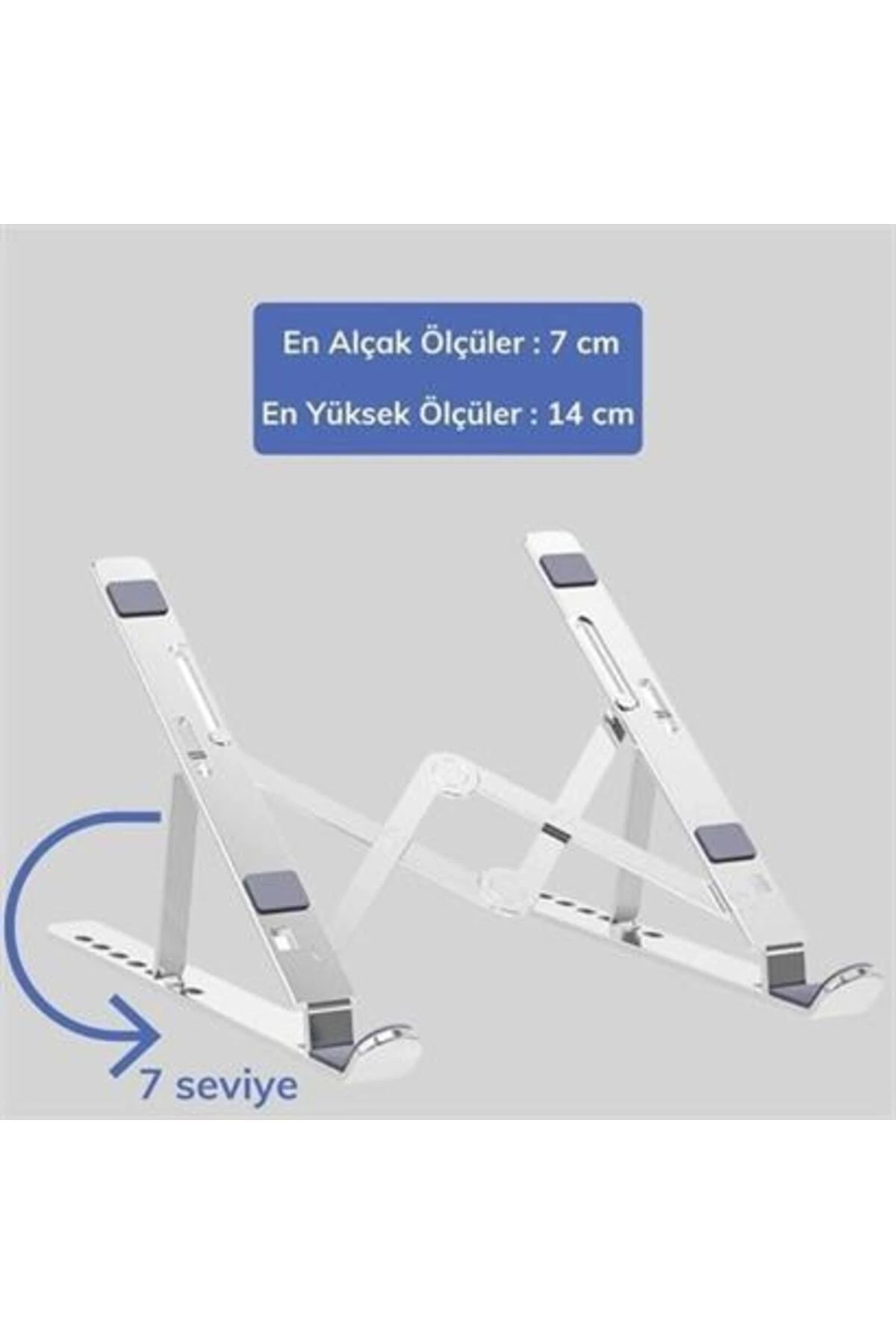 roichil® Ayarlanabilir Dizüstü Destek Tabanı Tamamen Katlanabilir Taşınabilir Laptop Yükseltici