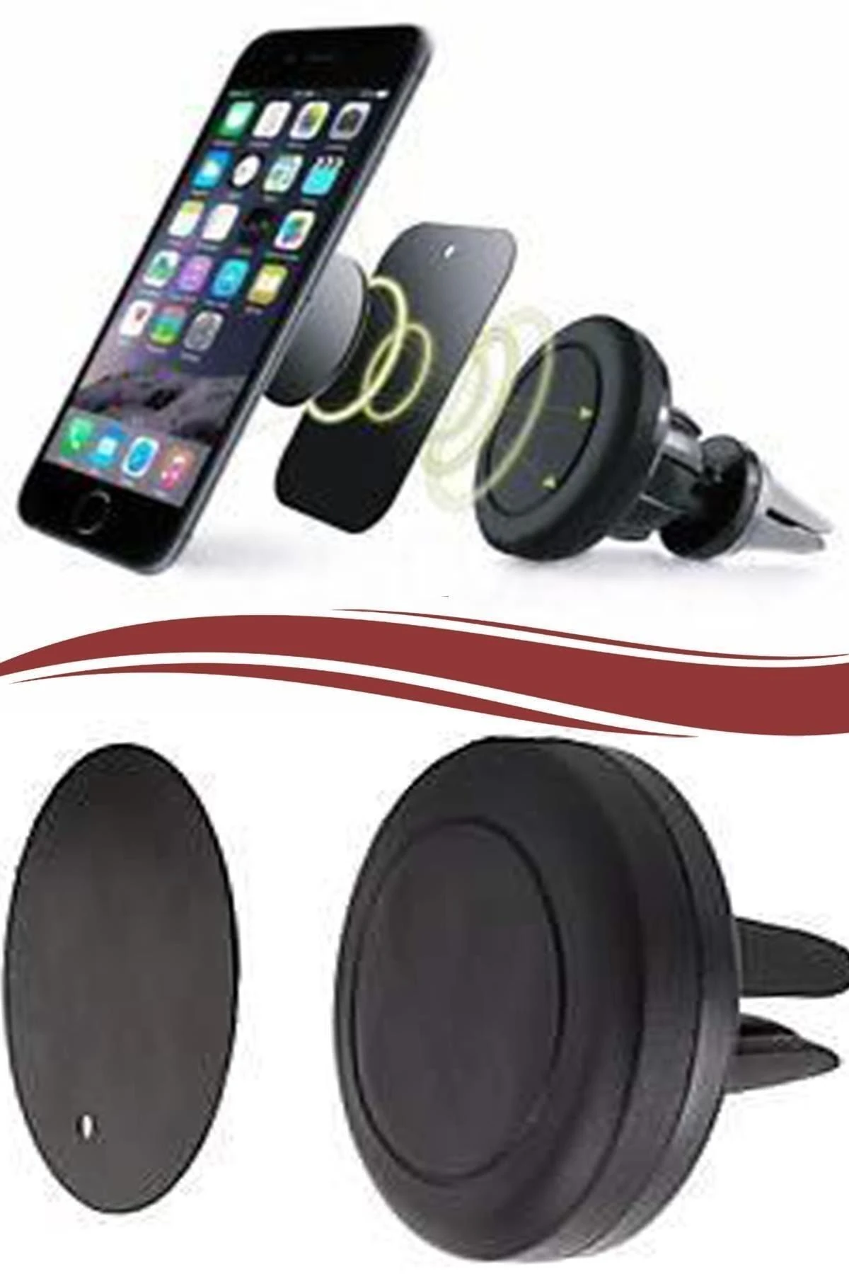 roichil® Pratik Kolay Manyetik Araç Içi Telefon Navigasyon Tutucu Aparat