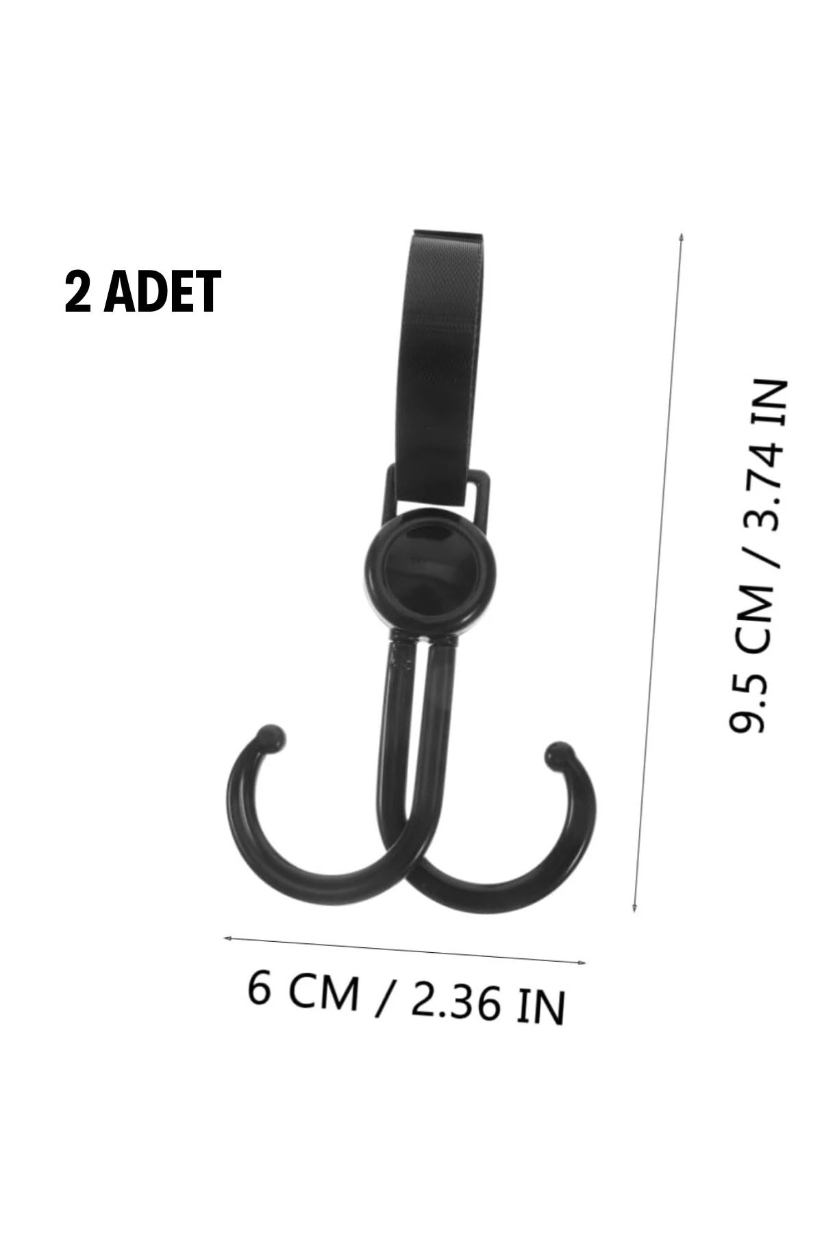 ® 2'li Bebek Arabası, Motor, Bisiklet Eşya Taşıma Aparatı Plastik Kanca