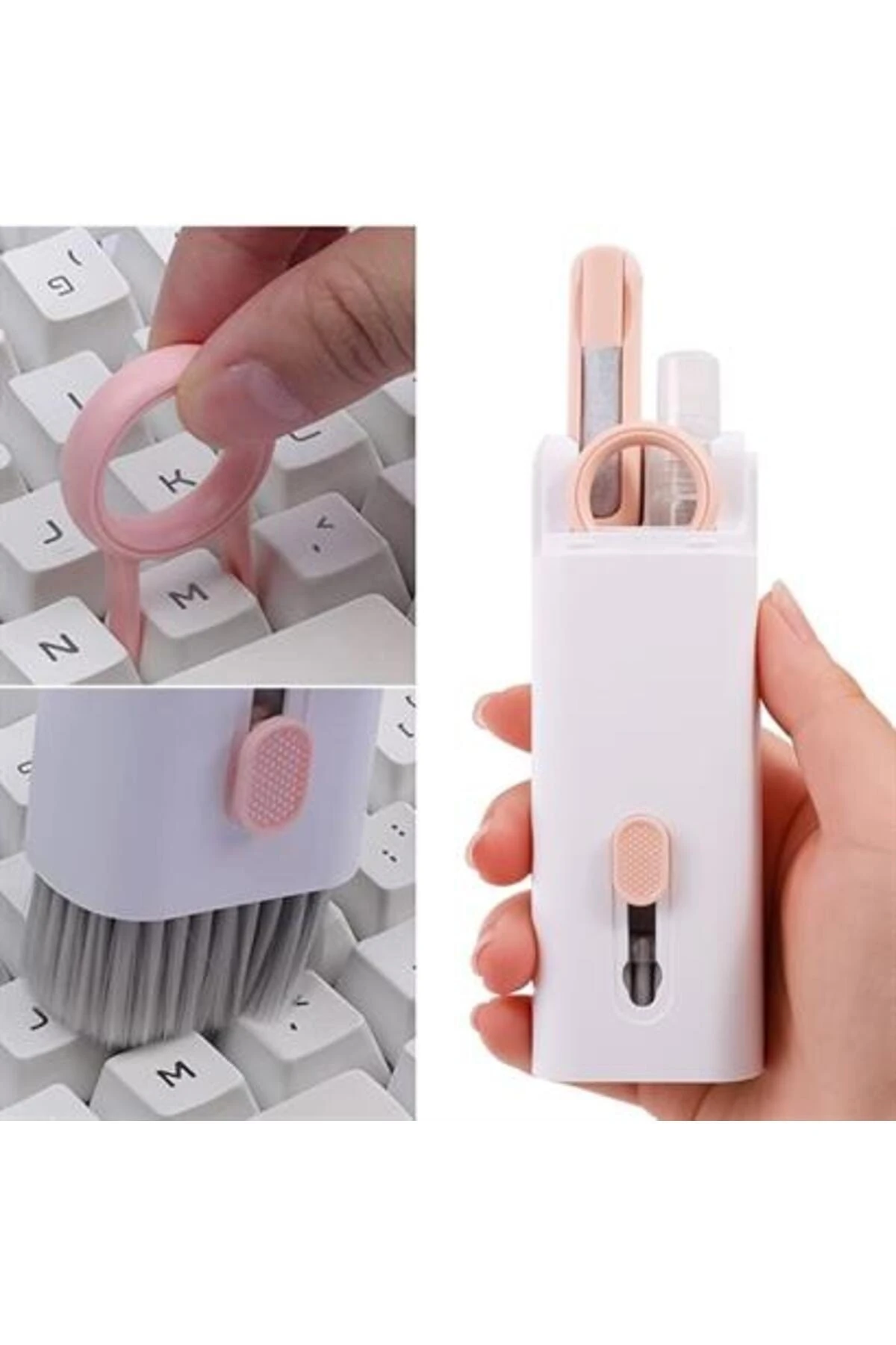 Çok Fonksiyonlu TV Bilgisayar Ekranı Kulaklık Fırçalı Spreyli Elektronik Temizlik Seti