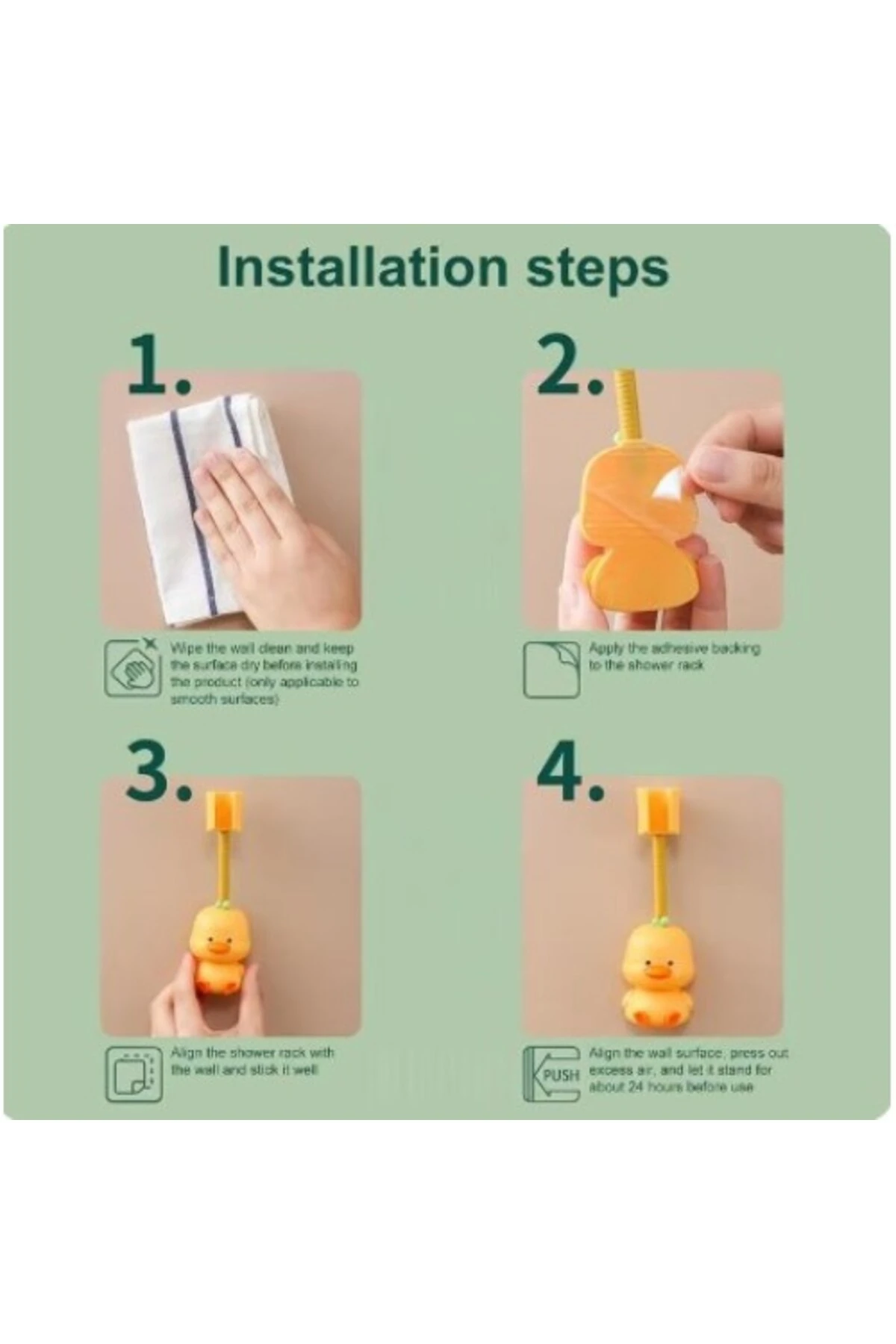 Hayvan Figürlü Duş Başlığı Tutucu