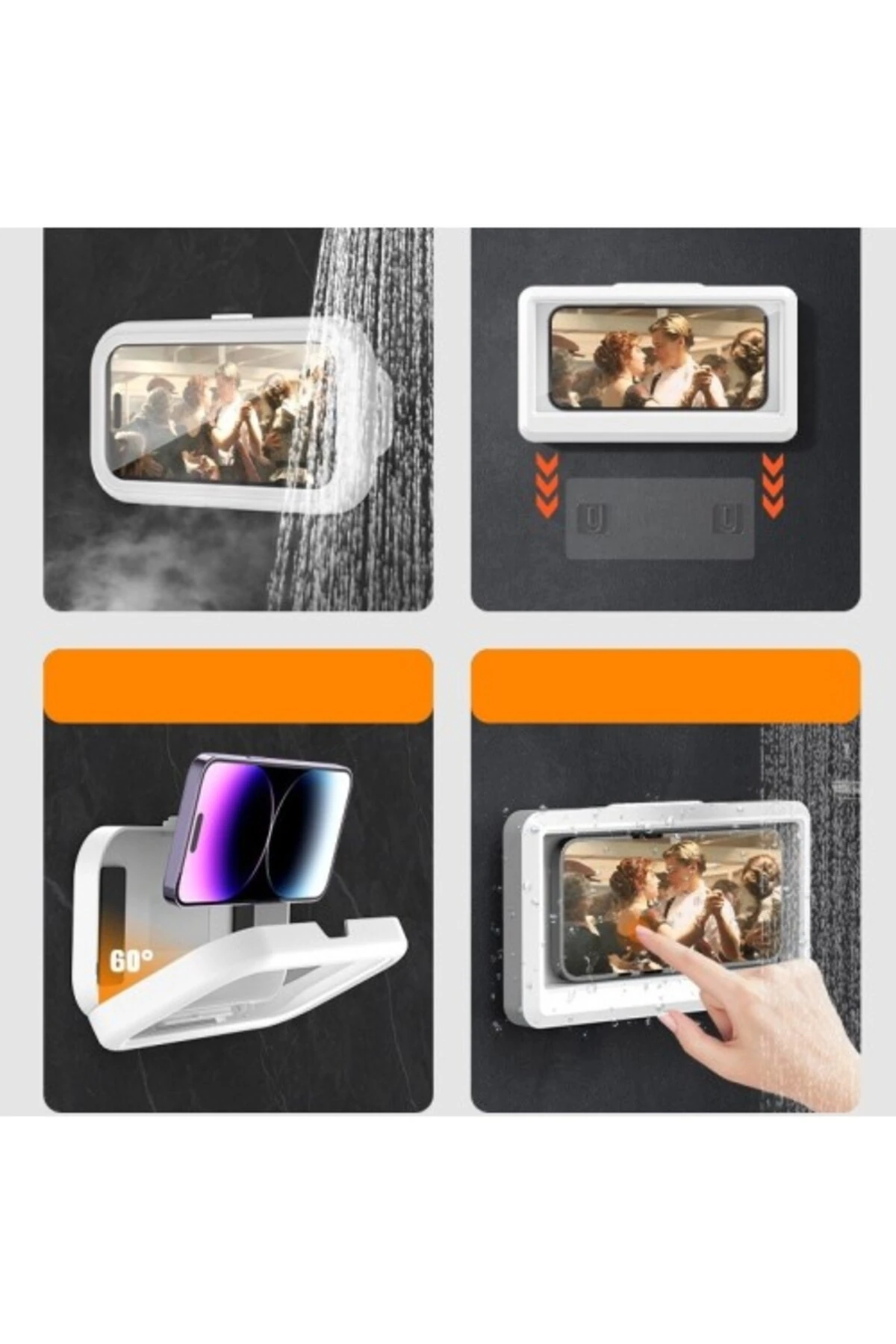 Hareketli Su Geçirmez Telefon Tutucu Stand