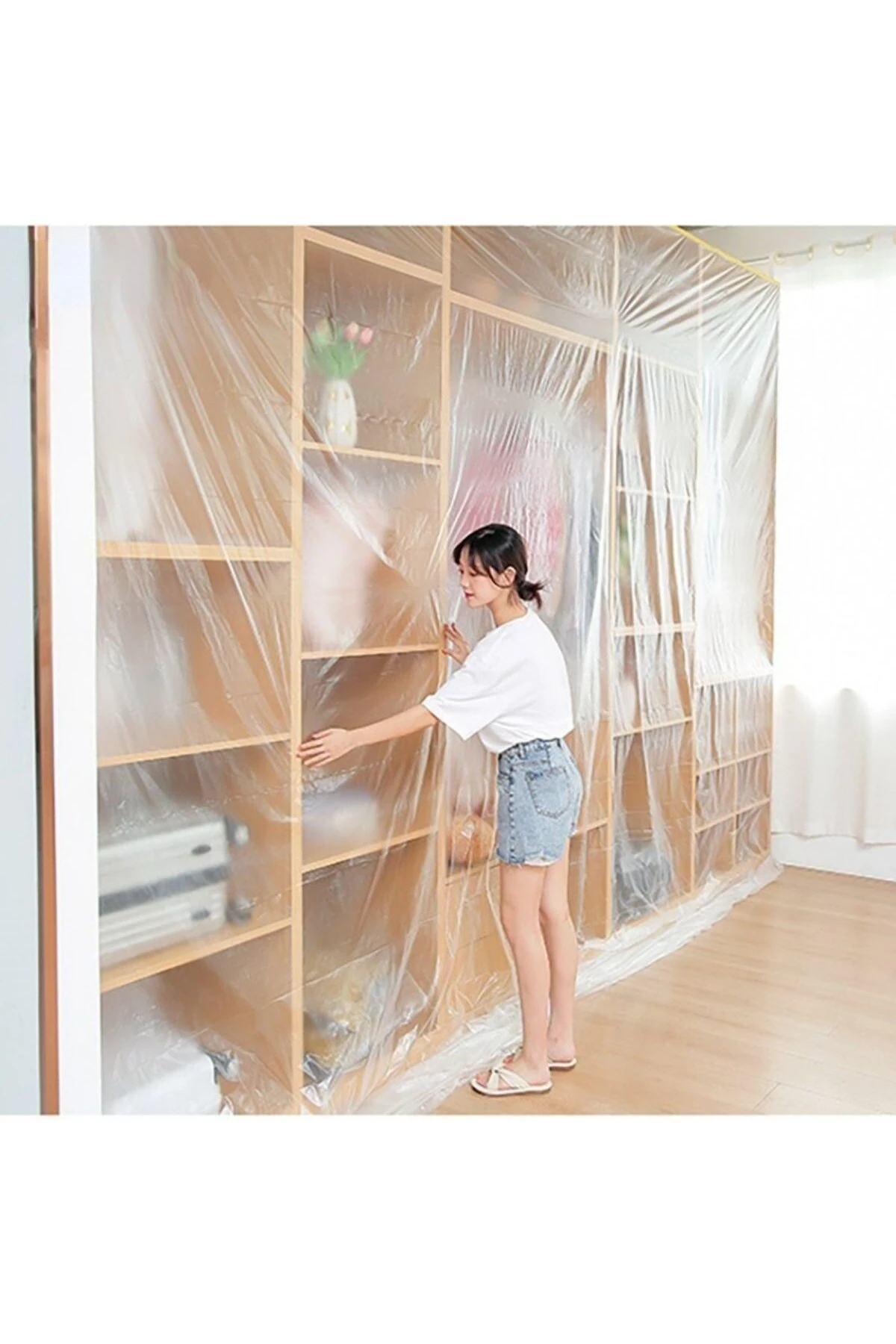 Boya Badana Eşya Koruma Hışır Örtüsü 180cm x 15 mt Yapışkanlı Hışır Örtü