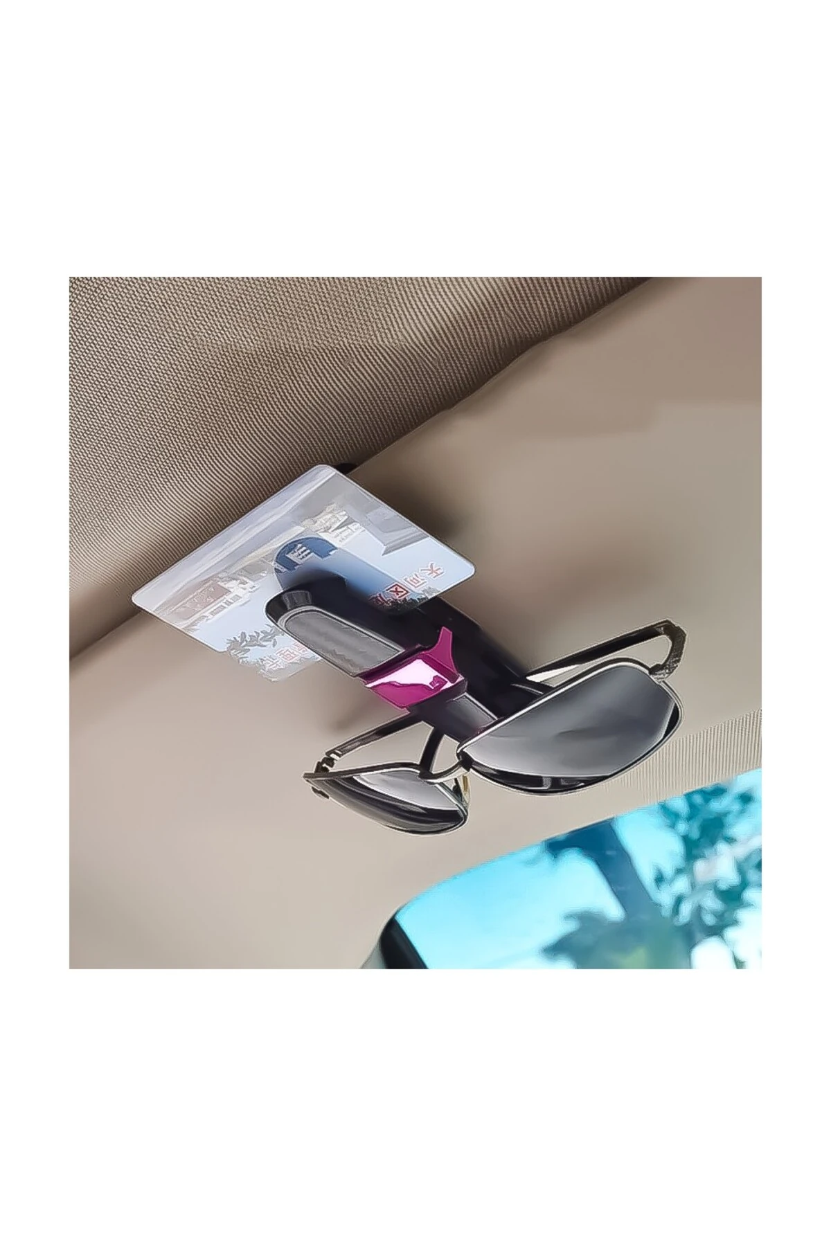 Araç Içi (Iki Taraflı) Gözlük Tutacağı - Kartvizit Tutacağı - Gözlük Klipsi 1 Adet