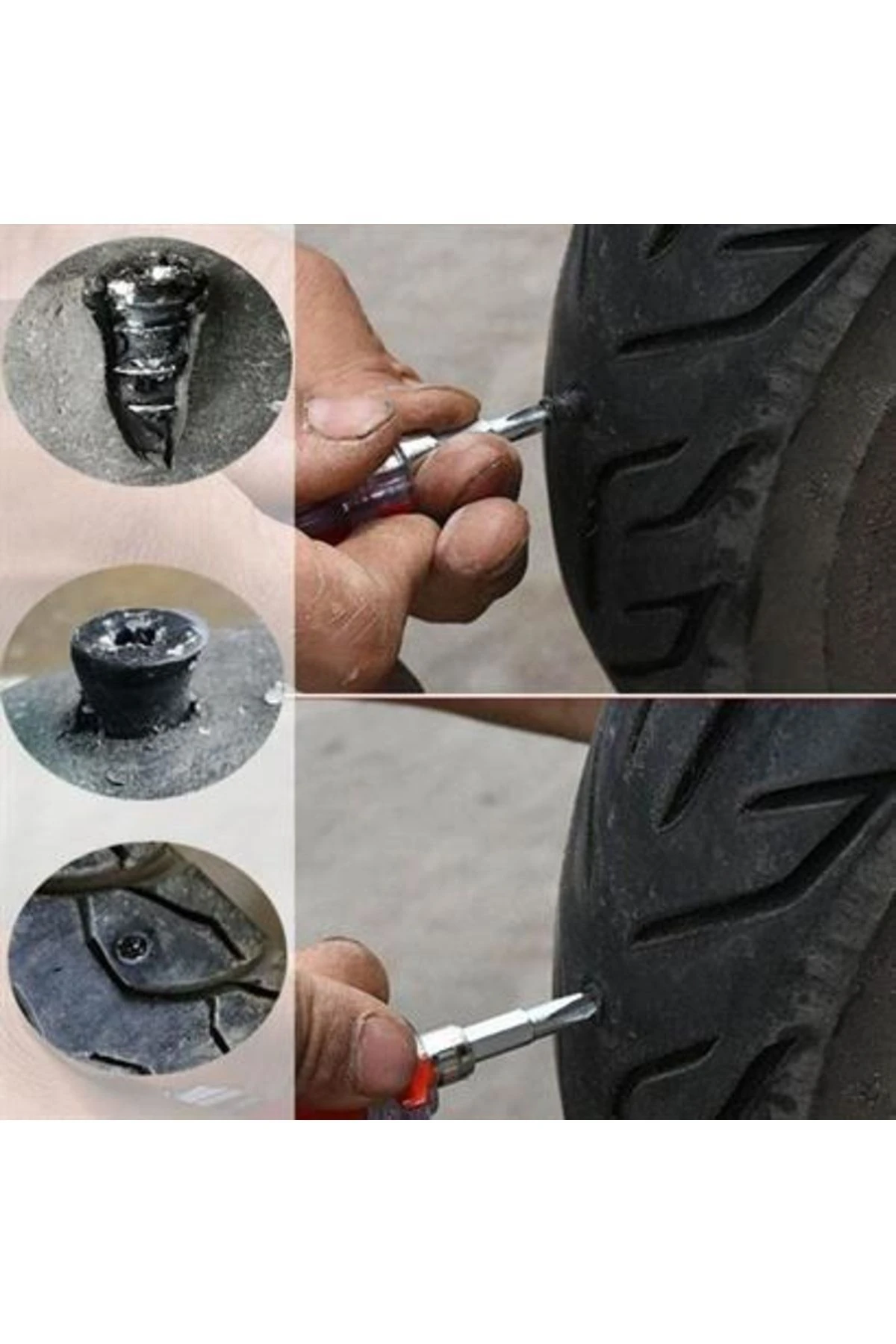 roichil® 10 Adet Çok Amaçlı Kolay Kullanılabilir Araba Lastiği Tamir Kauçuğu