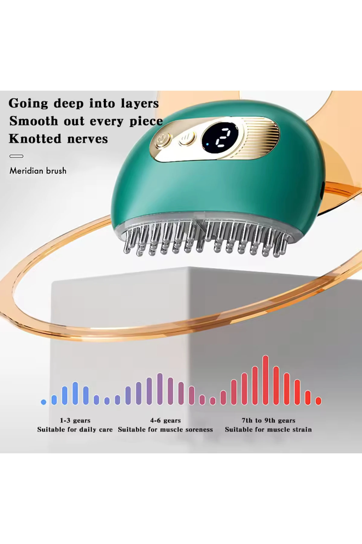 Akıllı Elektrikli Masaj Tarağı,Çok İşlevli Tarama Masaj Aleti, Profesyonel Baş Masaj Fırçası