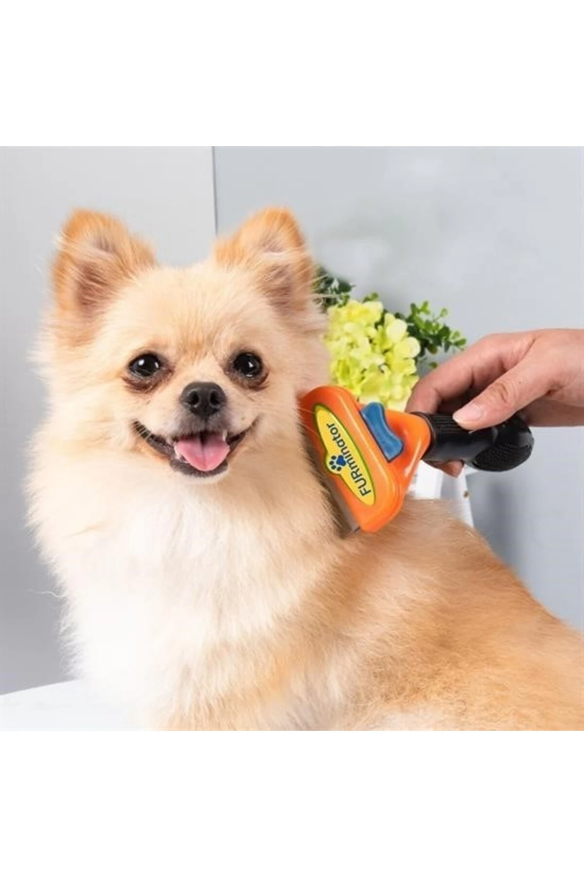 ® Uzun Tüylü Köpekler İçin Kolay Tarama Fırçası Temizlenebilir Çelik Tarak Tüy Toplayıcı Mediu