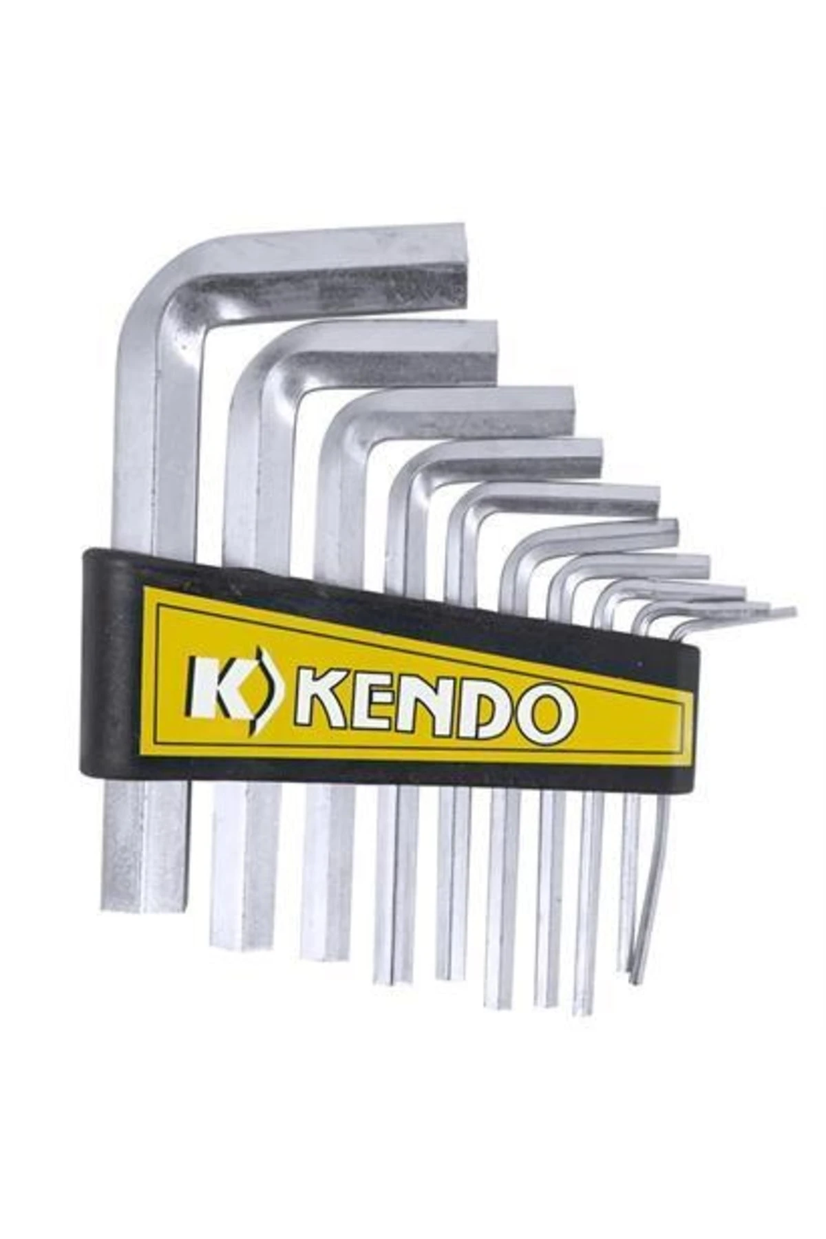 10 Parça Çelik Alyan Seti Kısa Düz Köşe Alyan Anahtar Takımı