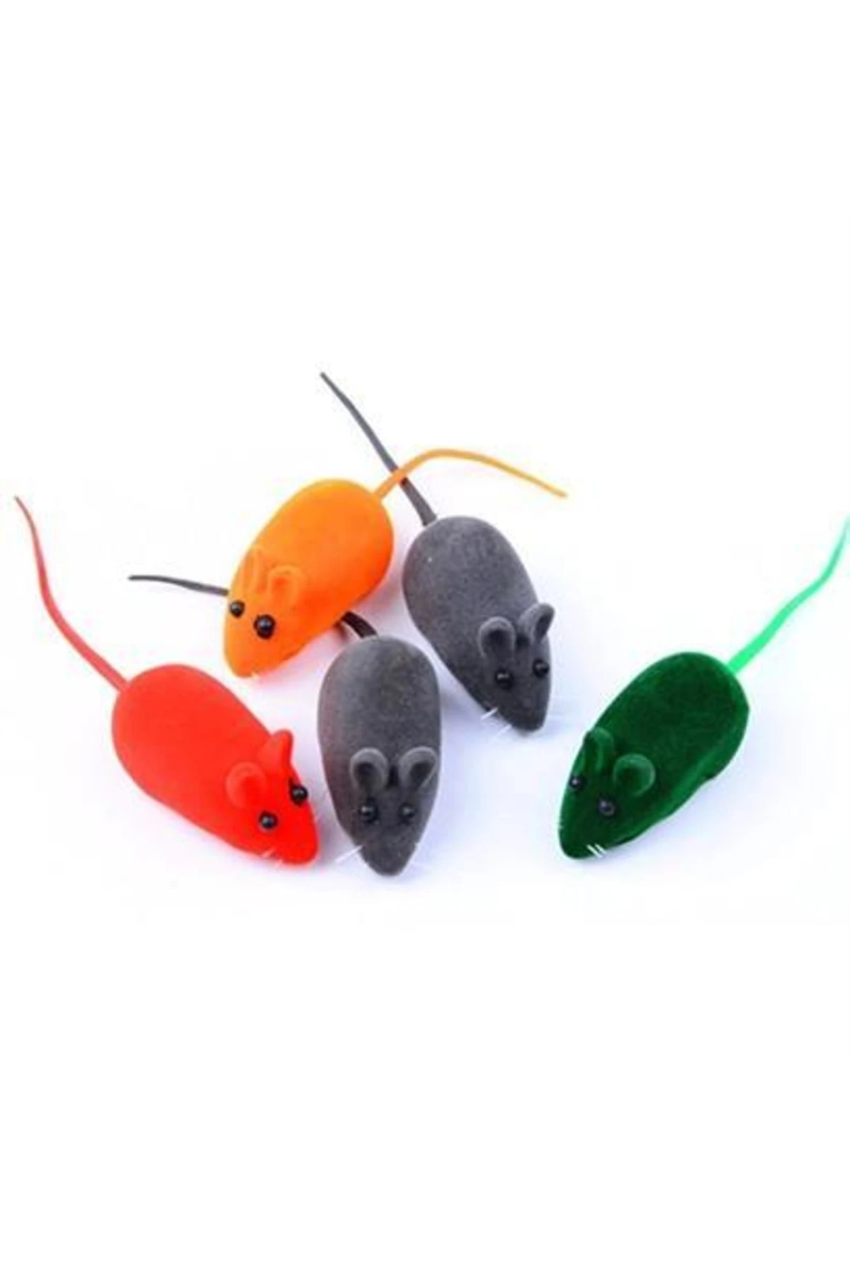 roichil® 2li Evcil Hayvan Eğitim Sevimli Elastik Kedi Fare Yakalama Interaktif Sesli Eğitim Oyuncağı