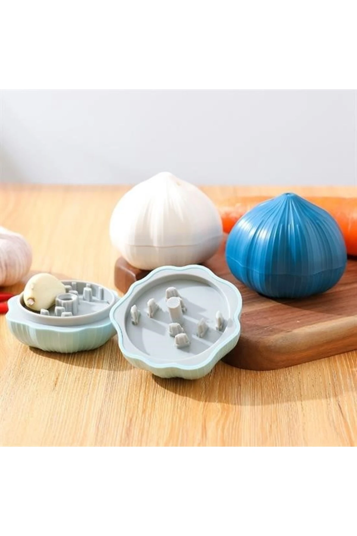 ® Sarımsak Şeklinde Pratik Sarımsak Ezici Rendeleyici El Rondosu