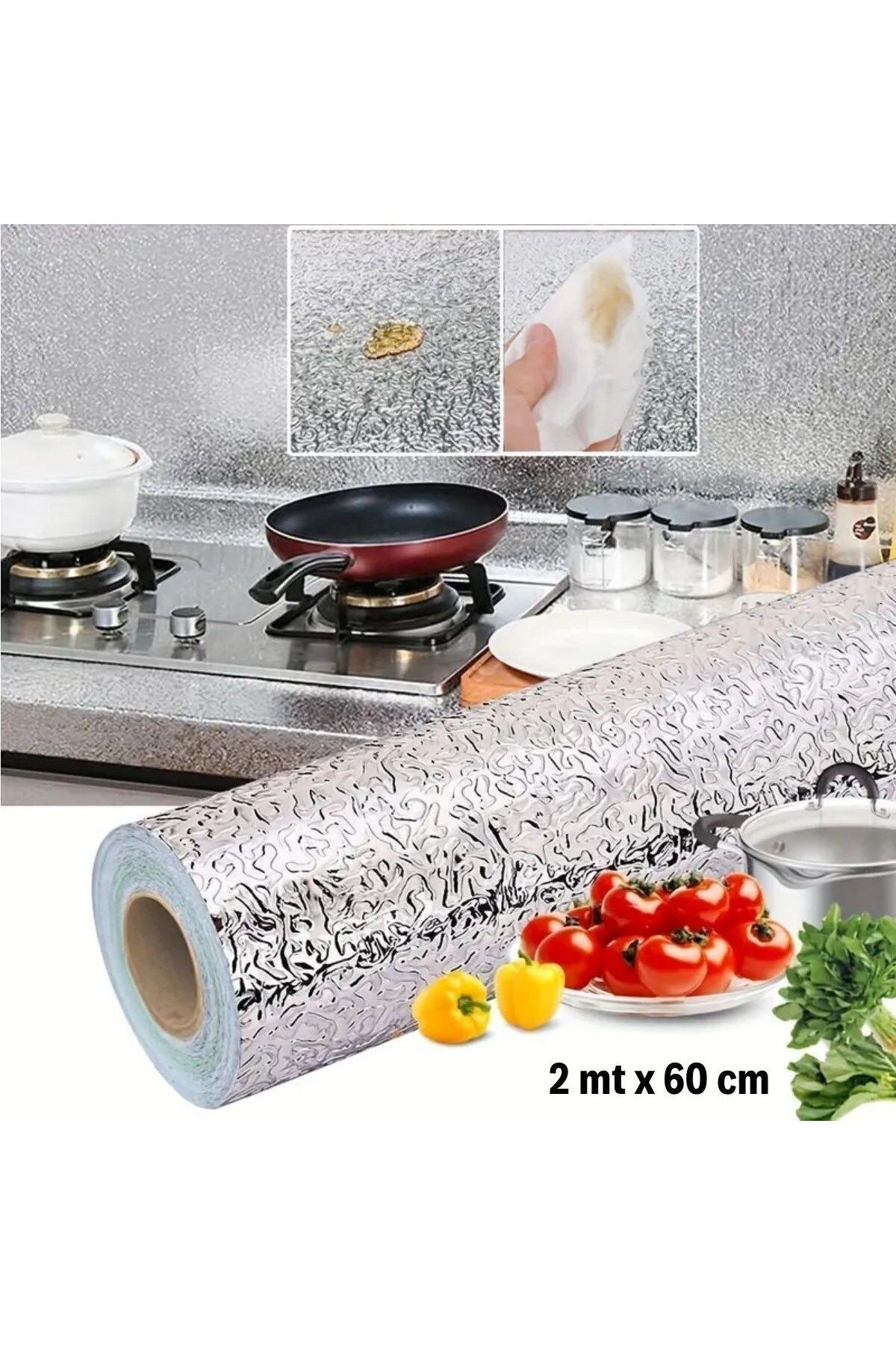 Rulo Gümüş Alüminyum Folyo  Kendinden Yapışkanlı Su Geçirmez Folyo 2 mt x 60 cm