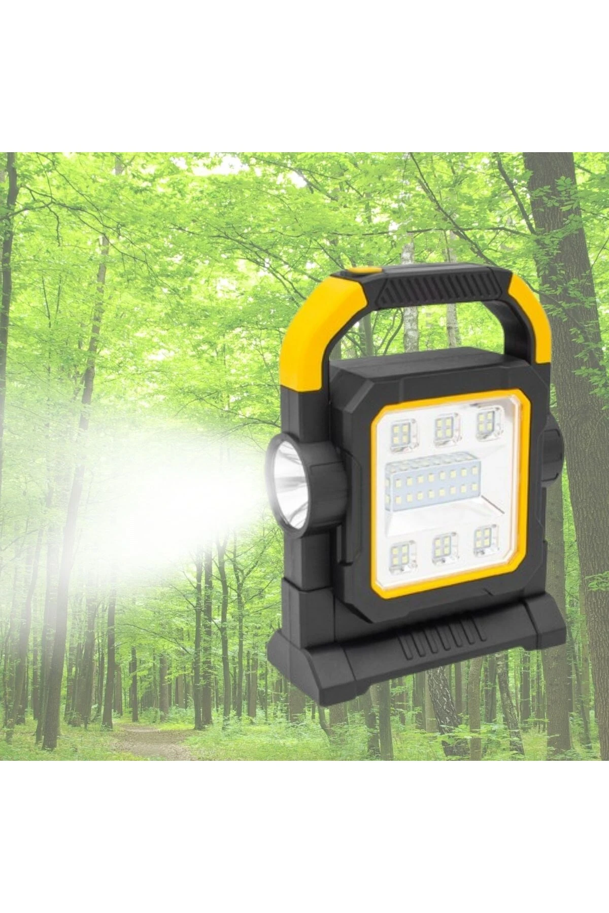 Şarjlı Solar LED Çalışma Işığı | USB Çıkışlı Taşınabilir Projektör Lamba