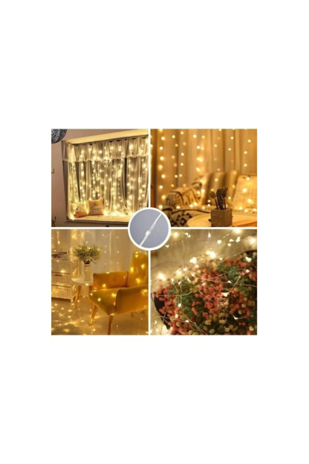 8 Fonksiyonlu Peri Perde Led Uzaktan Kumandalı Günışığı Perde Peri Led (3 mt x 3 mt)