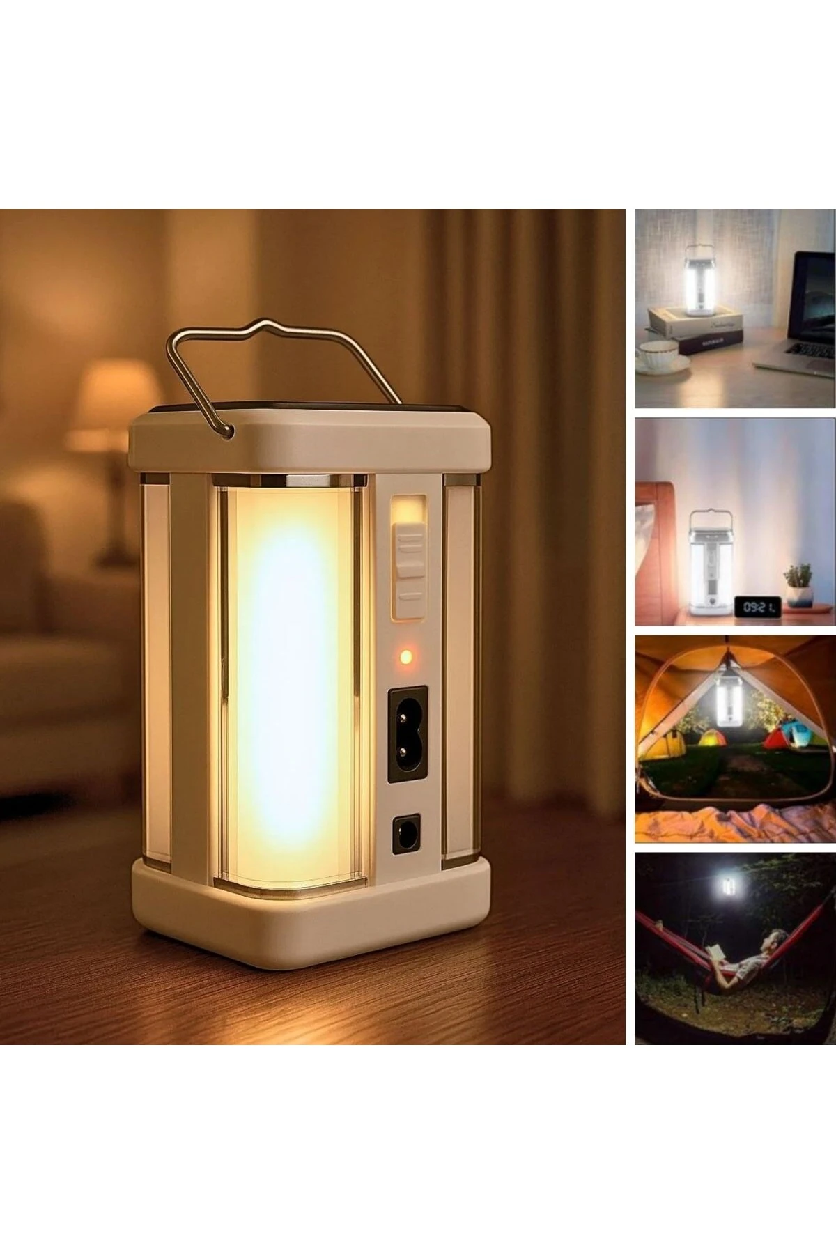 Güneş Enerjili Şarjlı Işık 1200mAh Yeniden Şarj Edilebilir Batarya