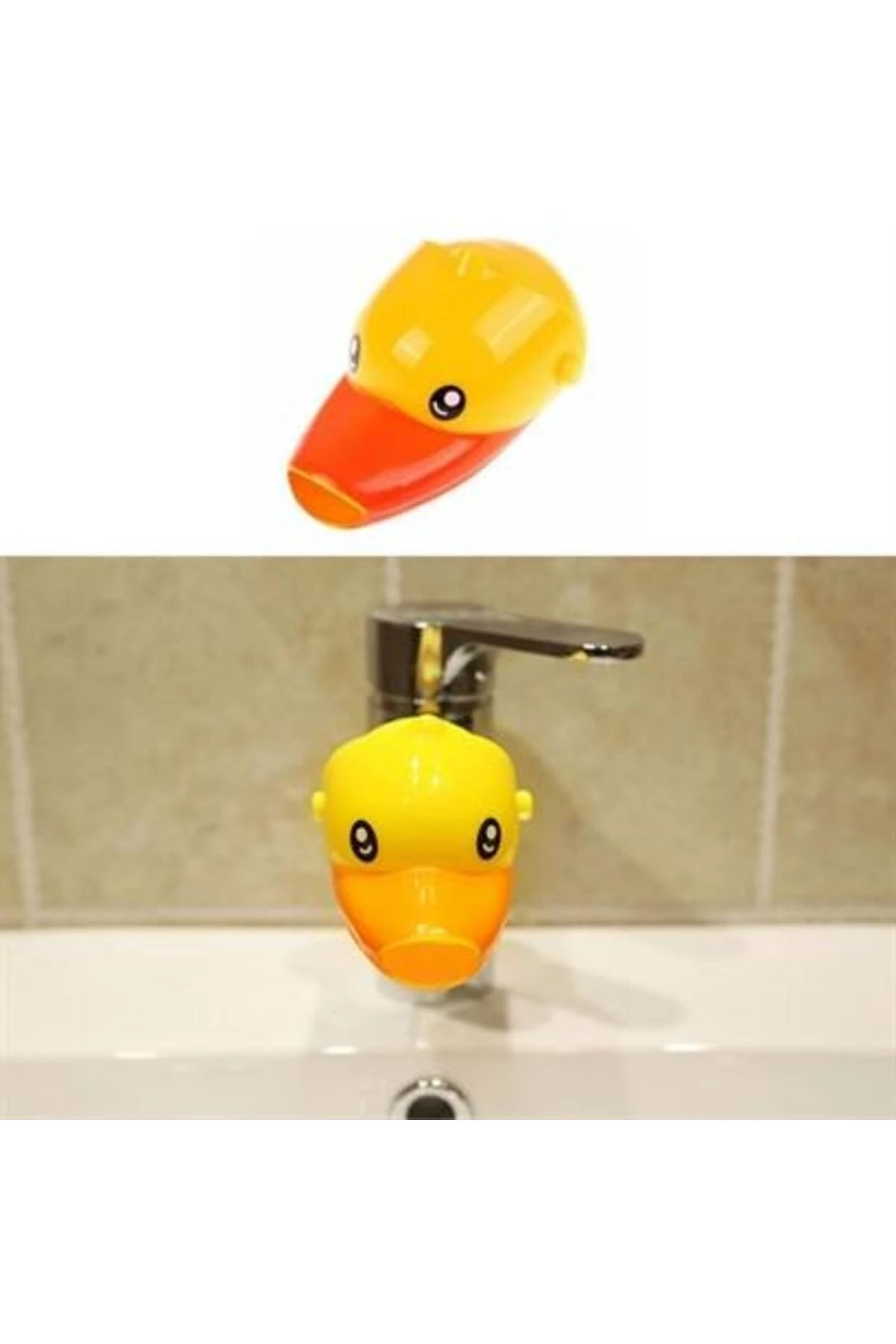 Çocuklar İçin Eğitici ve Güvenli Musluk Uzatıcı Genişletici Başlık Aparatı Ördek Figürlü