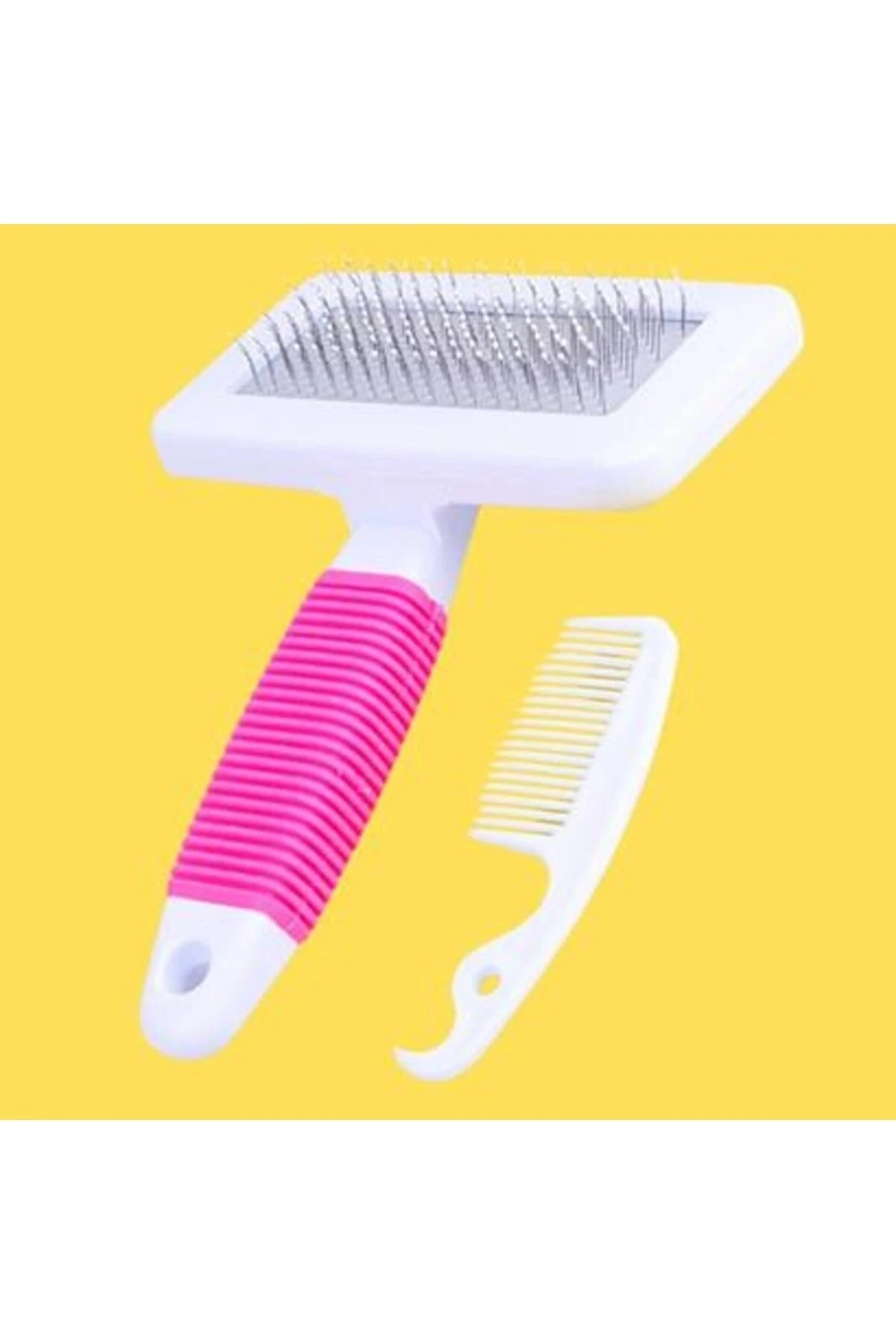 Kedi Köpek Telli Küçük Boy Tüy Bakım Seti Evcil Hayvan Tarama Fırçası