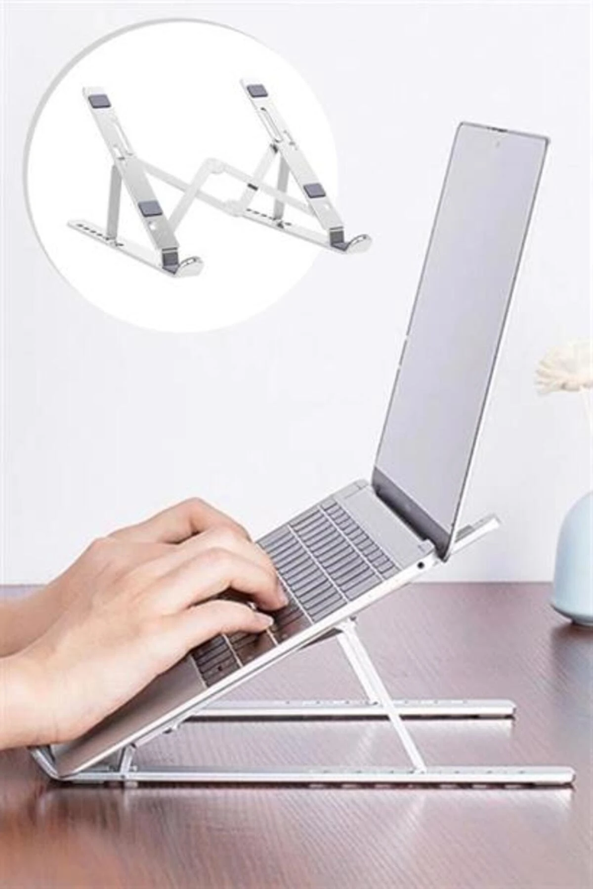 roichil® Ayarlanabilir Dizüstü Destek Tabanı Tamamen Katlanabilir Taşınabilir Laptop Yükseltici