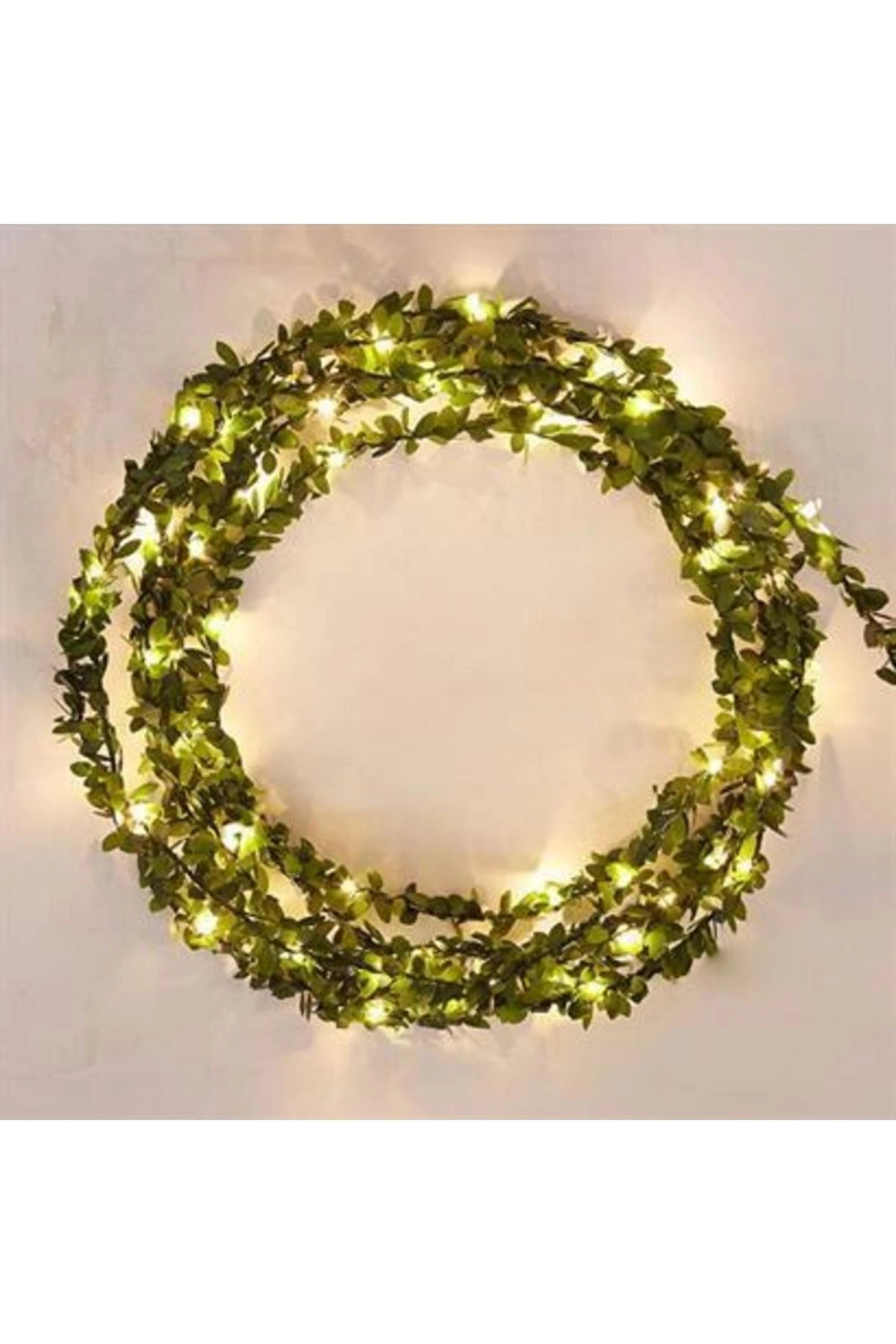 Yapraklı Dekorlu 3 Metre Peri Led Pilli Işık Yılbaşı Aydınlatma