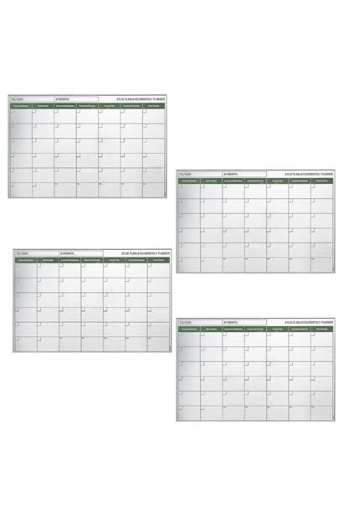 Manyetik Yapışkanlı Bir Aylık Program Planlayıcı Takvim 85x56 cm