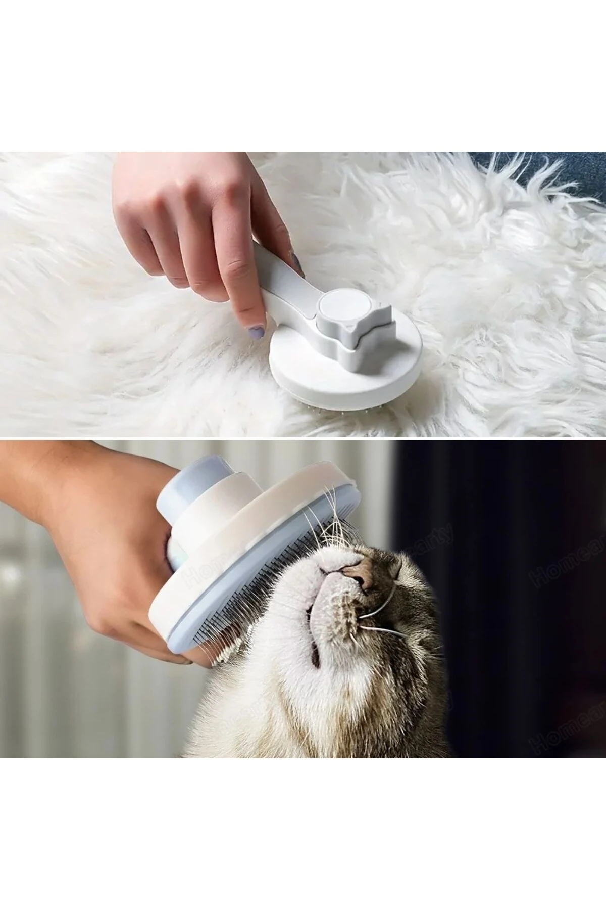 ® Basmalı Kedi Köpek Tüy Toparlayıcı Masaj Etkili Pet Fırçası