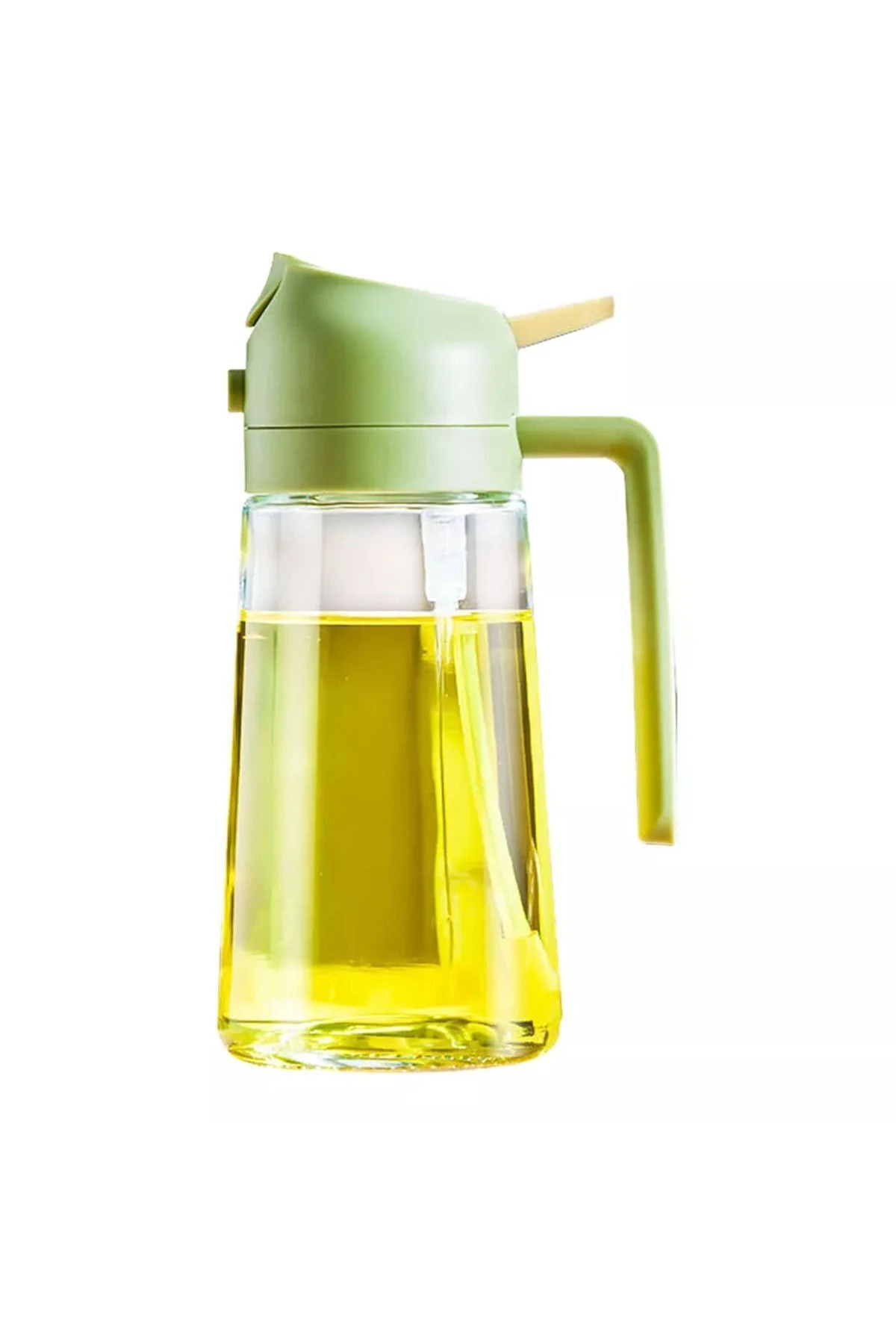 Çift Fonksiyonlu Cam Yağdanlık 550ml Zeytinyağı Sıvıyağ Şişesi Airfryer Için Yağ Püskürtücü