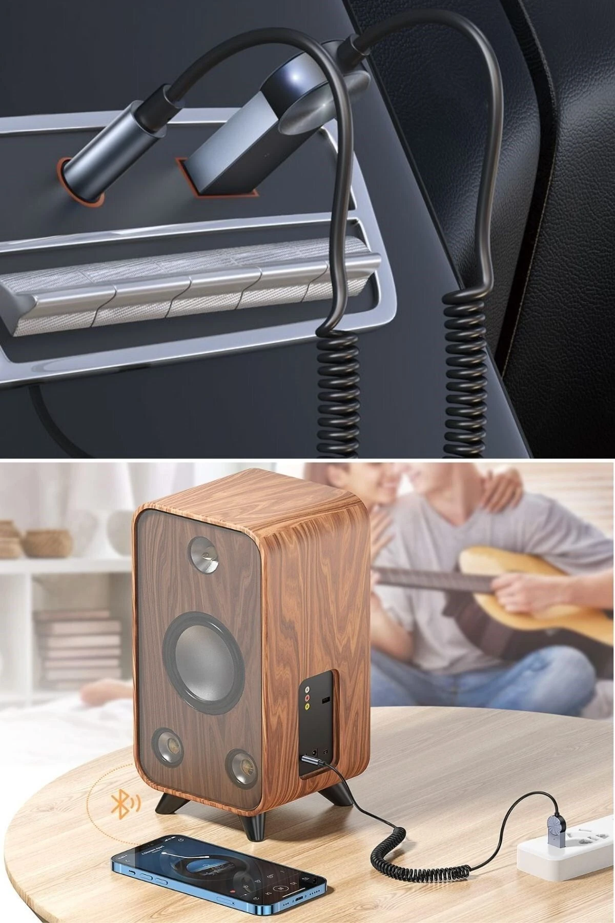 Araba için Bluetooth Aux Alıcısı Wireless Araç Kiti