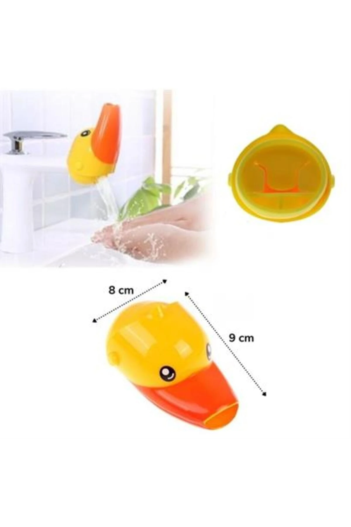 Çocuklar İçin Eğitici ve Güvenli Musluk Uzatıcı Genişletici Başlık Aparatı Ördek Figürlü