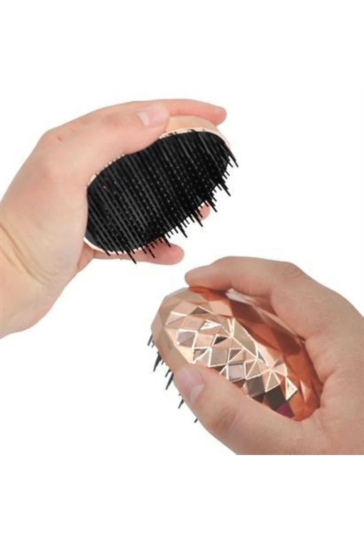 roichil® Rose Gold Saç Düzleştirici Tarak Geniş Aralıklı her Saç Tipine Uygun Fırçalı Saç Düzleştiric