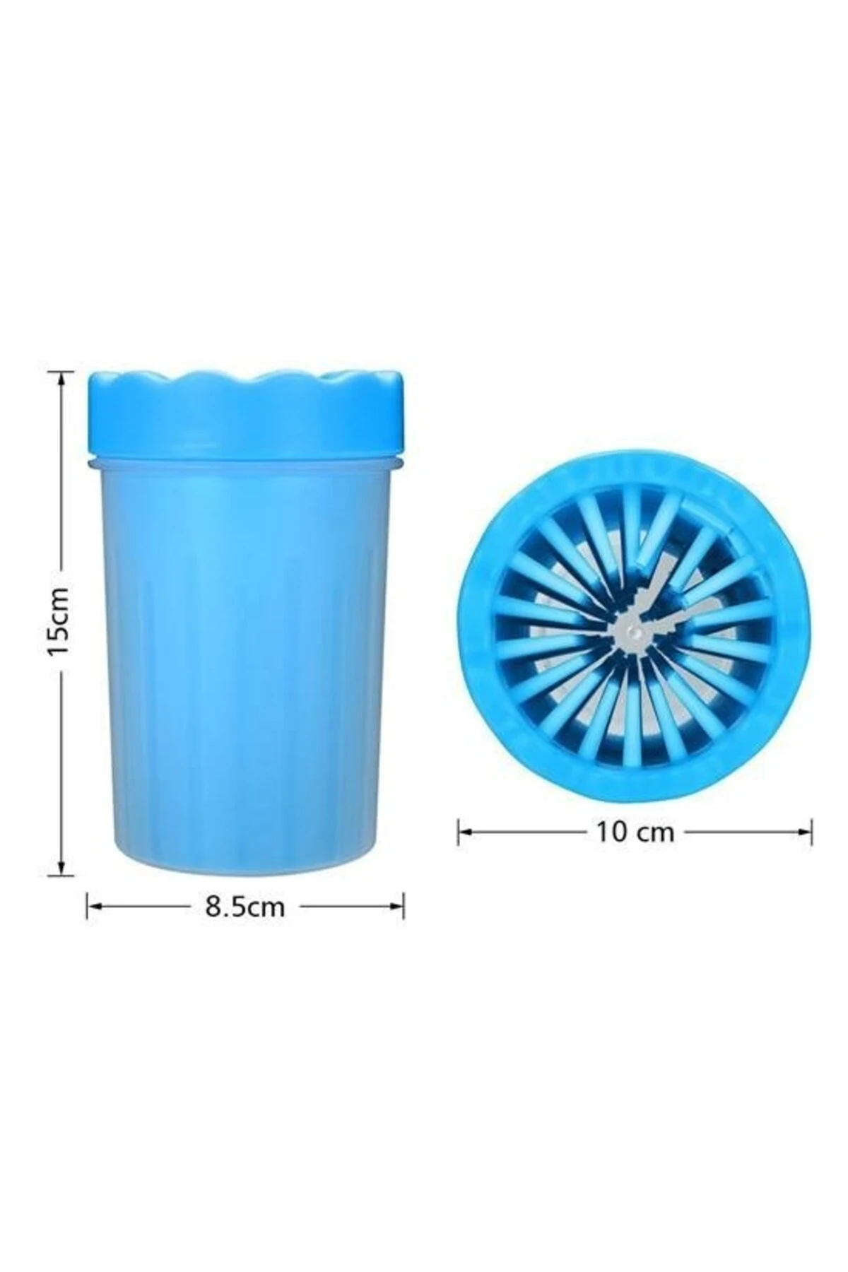 ® Silikon Jel Fırçalı Kedi Köpek Pati Ayak Yıkama Temizleme Kovası (Küçük)