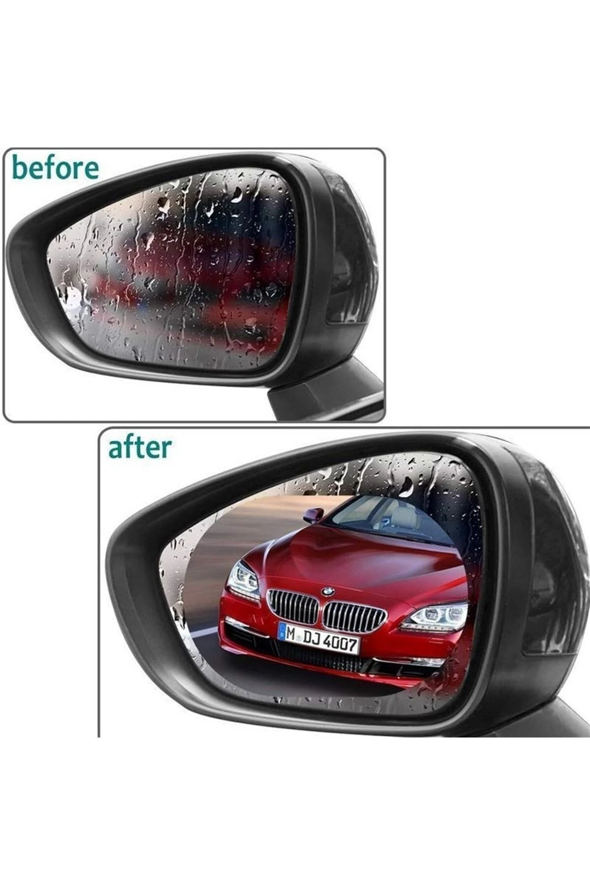 Araç Ayna Yağmur Kaydırıcı Ve Cam Buğu Önleyici Film