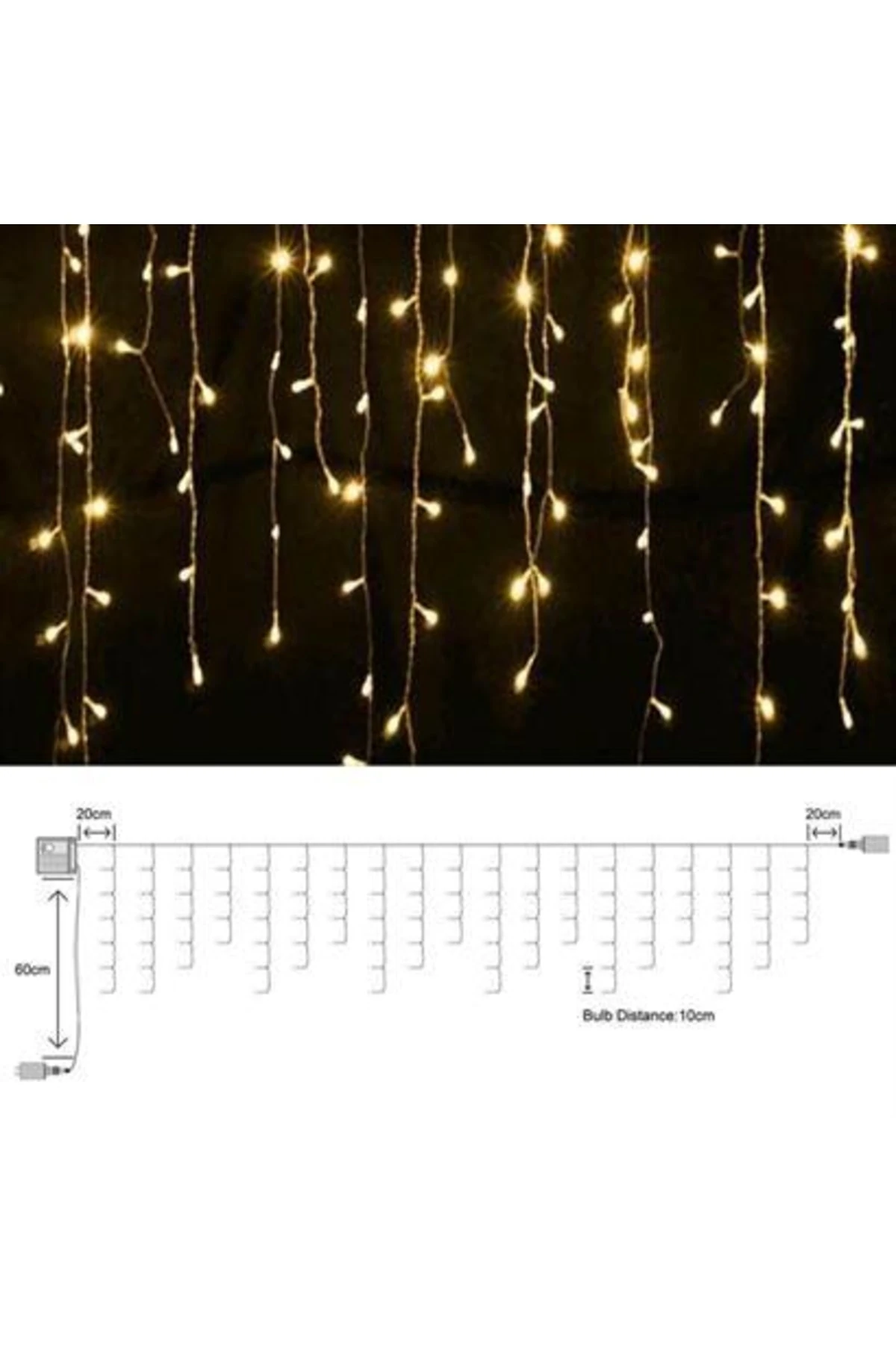 roichil® 8 Fonksiyonlu 16 Saçaklı Perde Led 3 X 1 (günışığı)