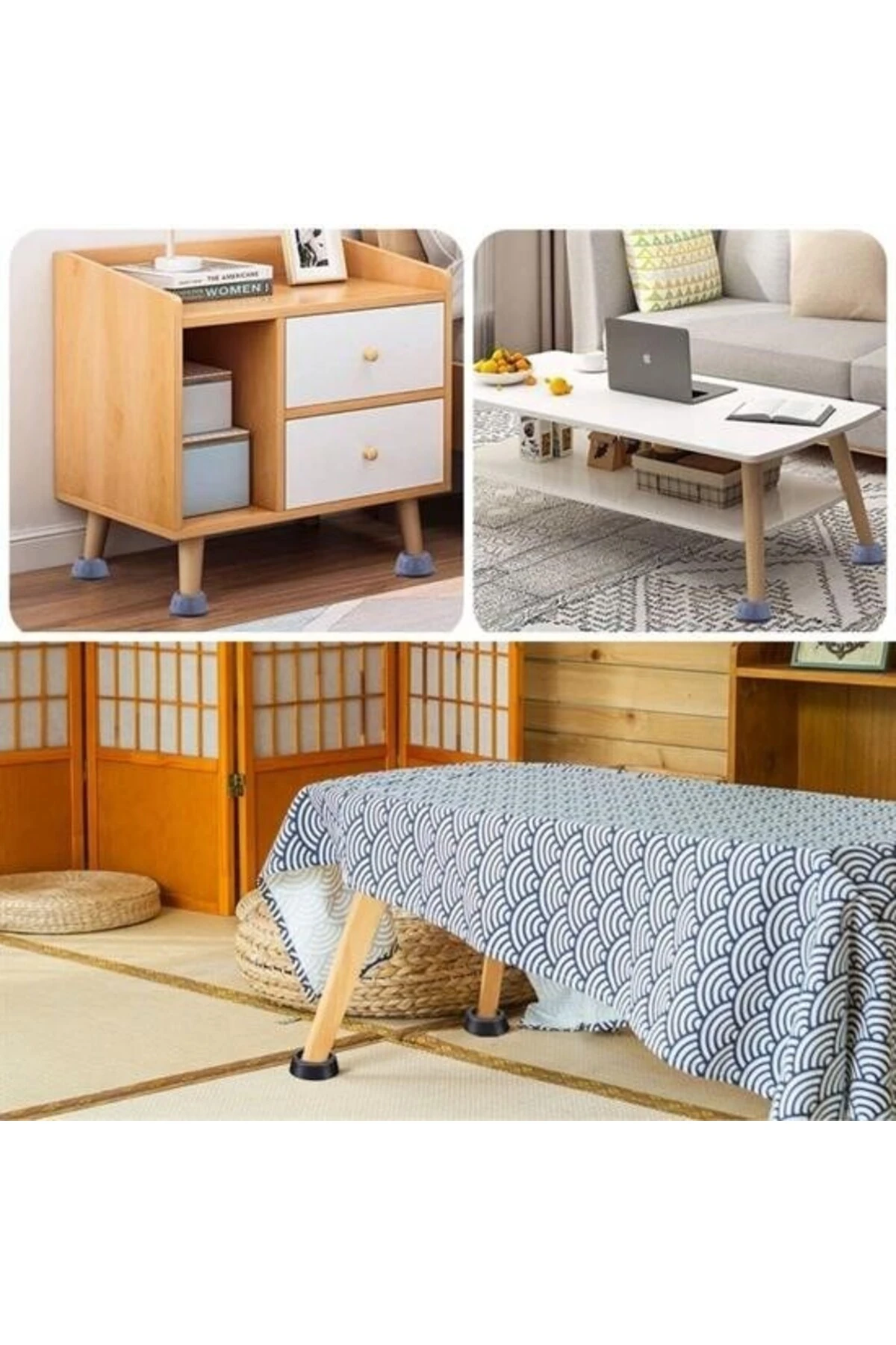 ® Çamaşır Makinesi Sarsıntı Titreşim Ses Önleyici Kaydırmaz Ayak 4lü Set