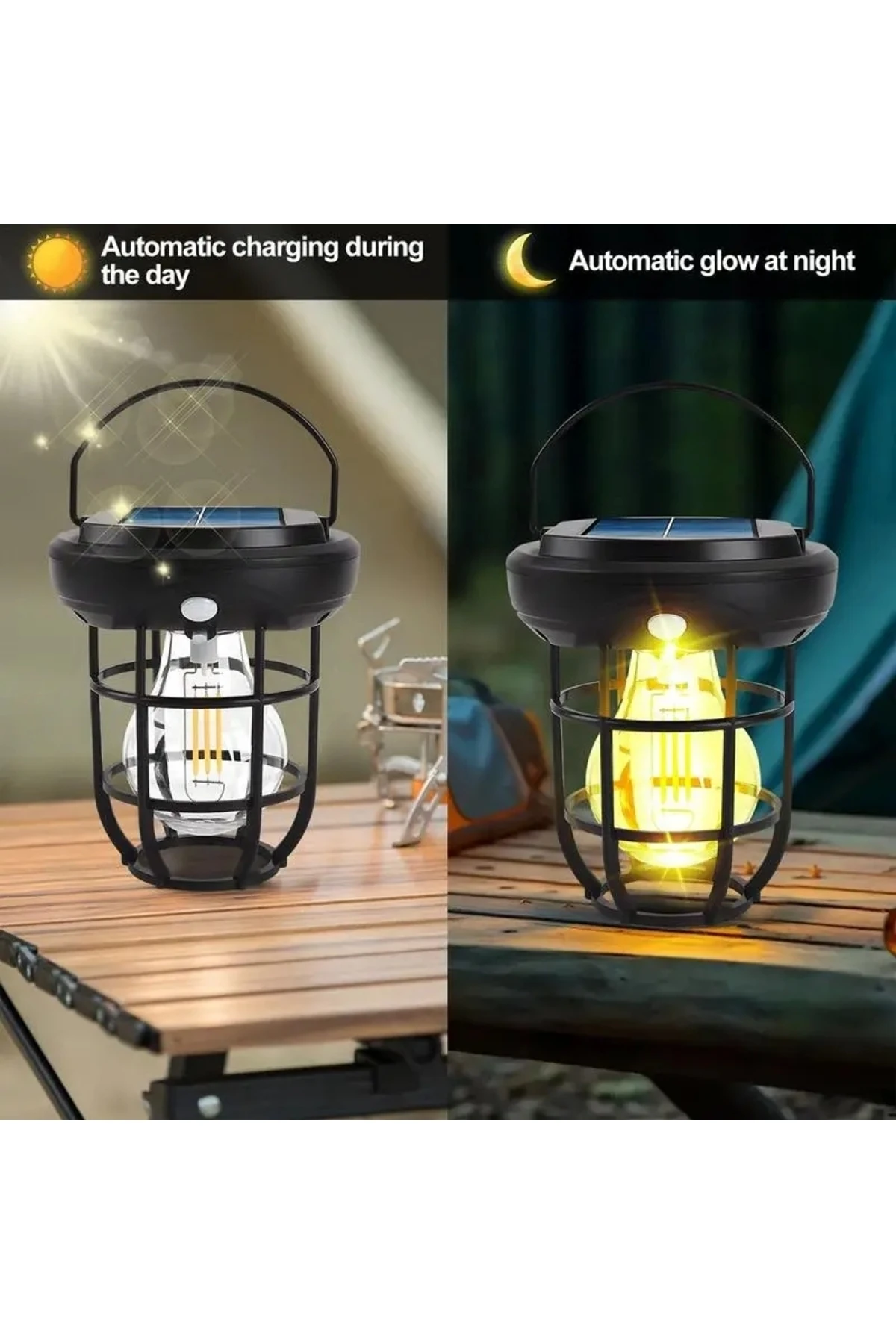 Solar Güneş Enerjili Sensörlü Bahçe Balkon Askılı Duvar Ağaç Lambası 3 Modlu Led Işık