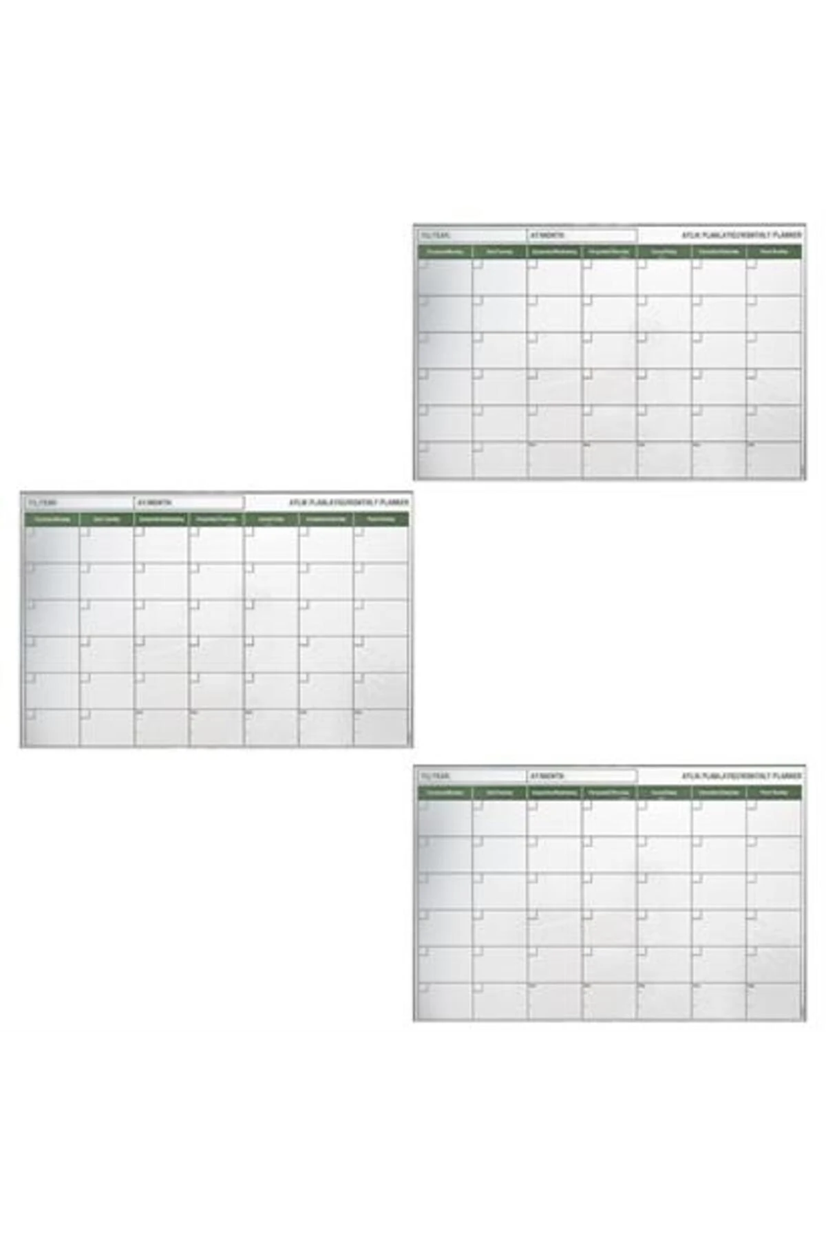 Manyetik Yapışkanlı Bir Aylık Program Planlayıcı Takvim 85x56 cm