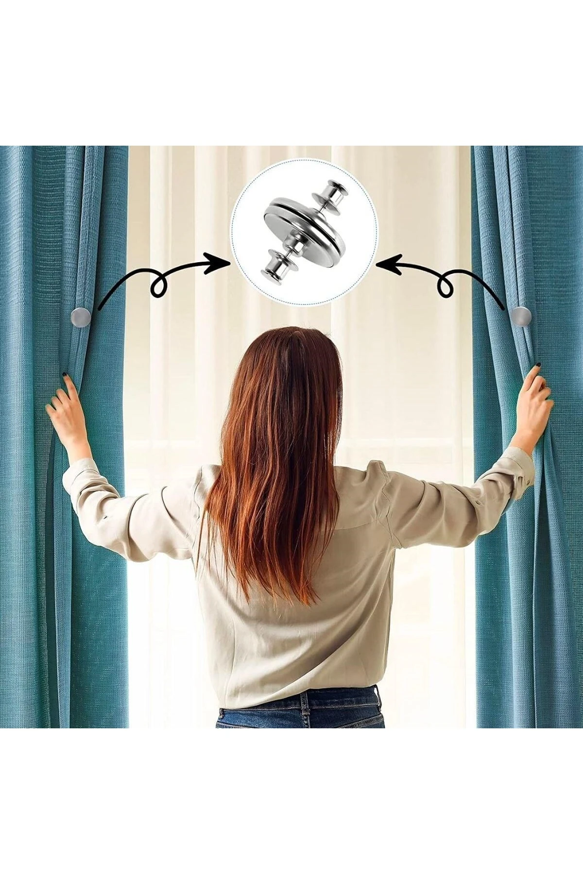 ® Perde ve Kumaş Tutturma Mıknatısı 2 Adet