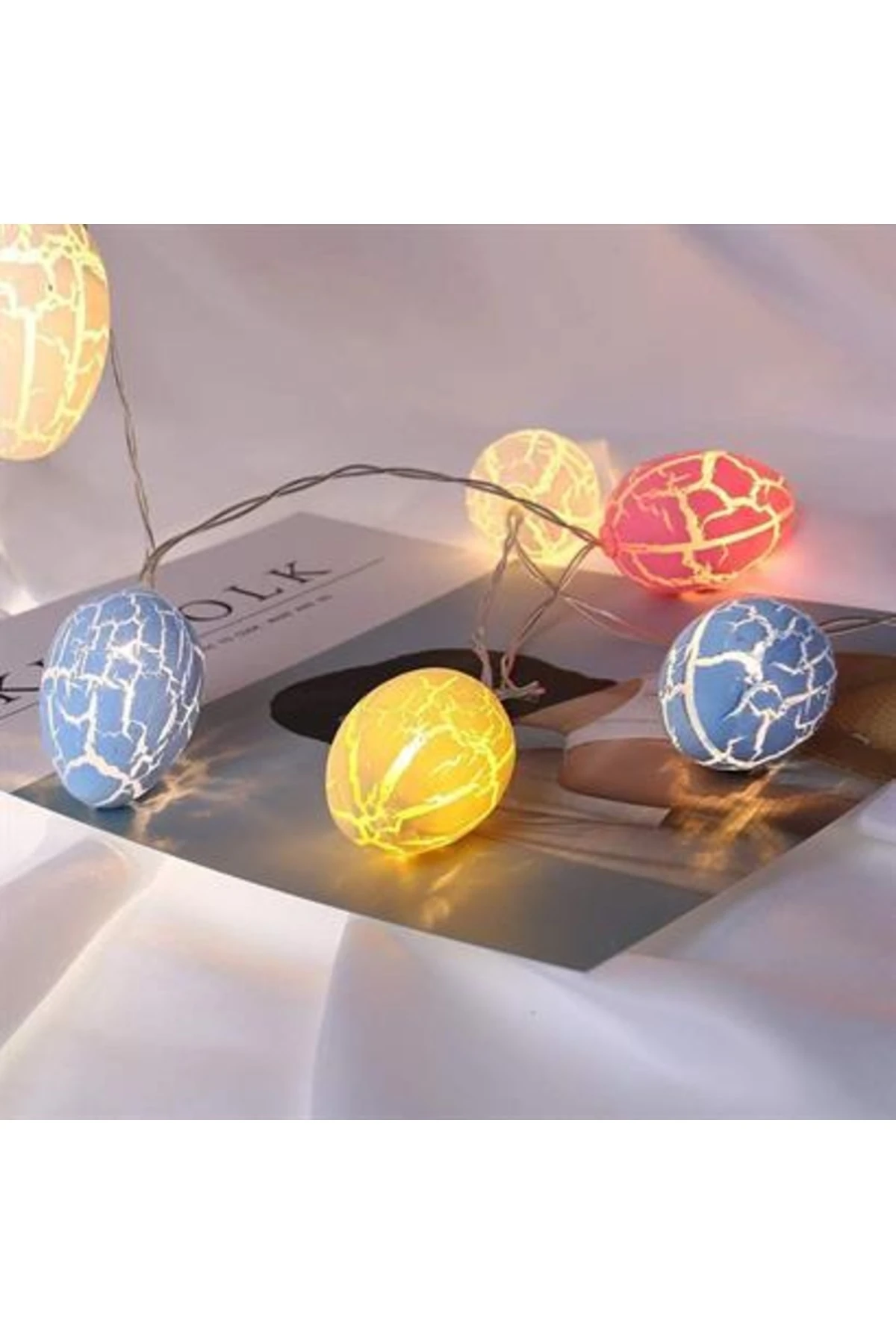 roichil® 10lu Renkli Yumurta Şeklinde Dekoratif Dolama Led Aydınlatma