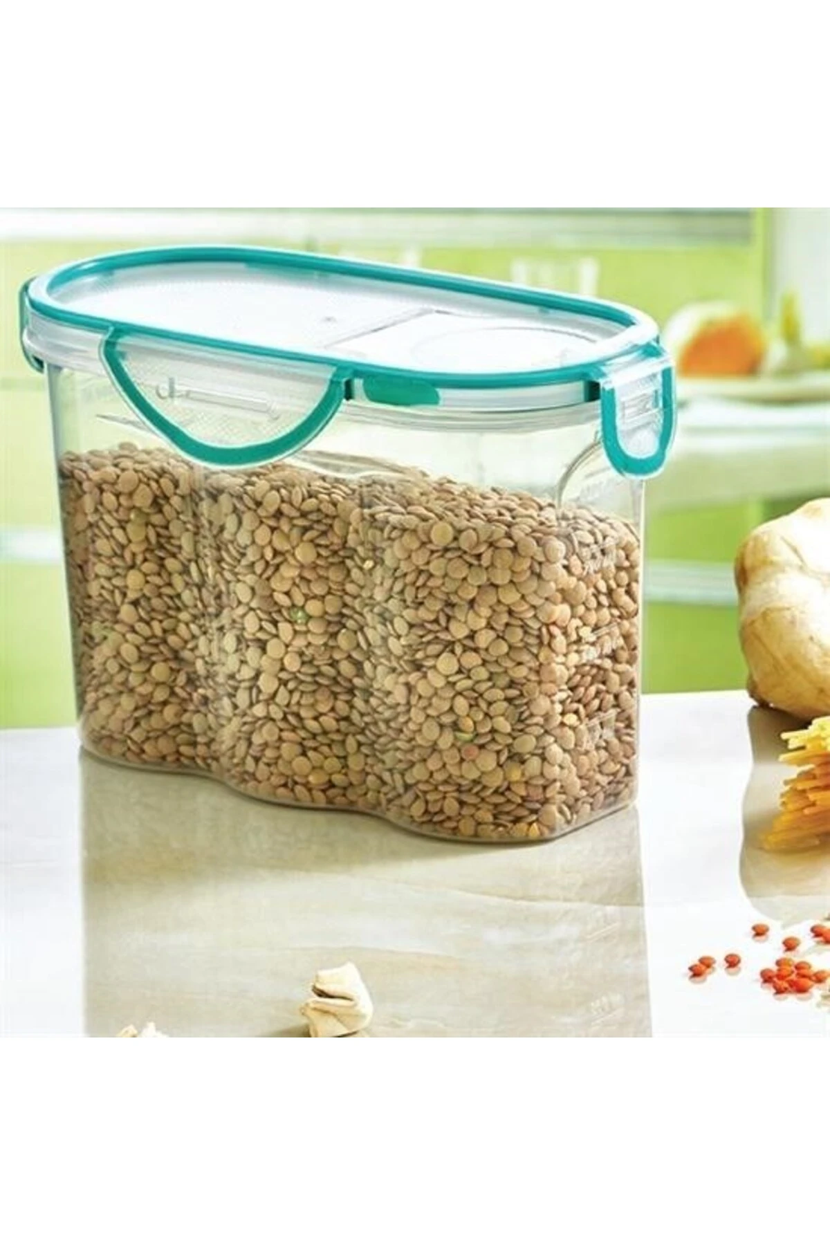 ® Kilitli Kapaklı Contalı Hava,Su Sıvı Geçirmez 1,7 Litre Erzak Saklama Kabı-SA585