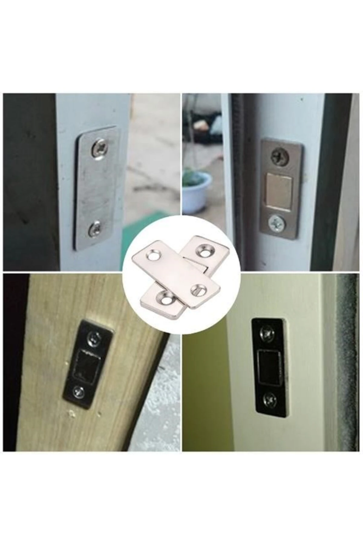 ® 2 Çift Çok Amaçlı Kapı Kapak Dolap Çekmece Mobilya Durdurucu Kapatıcı Mıknatıslar