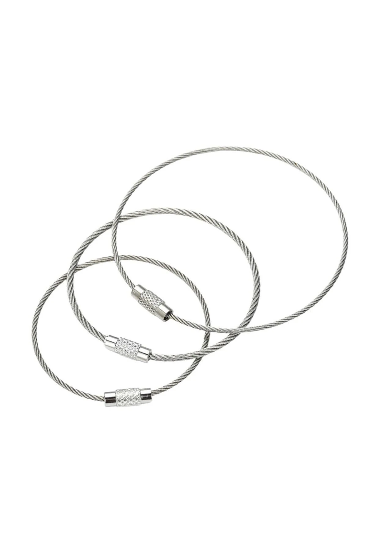 10'lu Paslanmaz Çelik Tel Anahtarlık