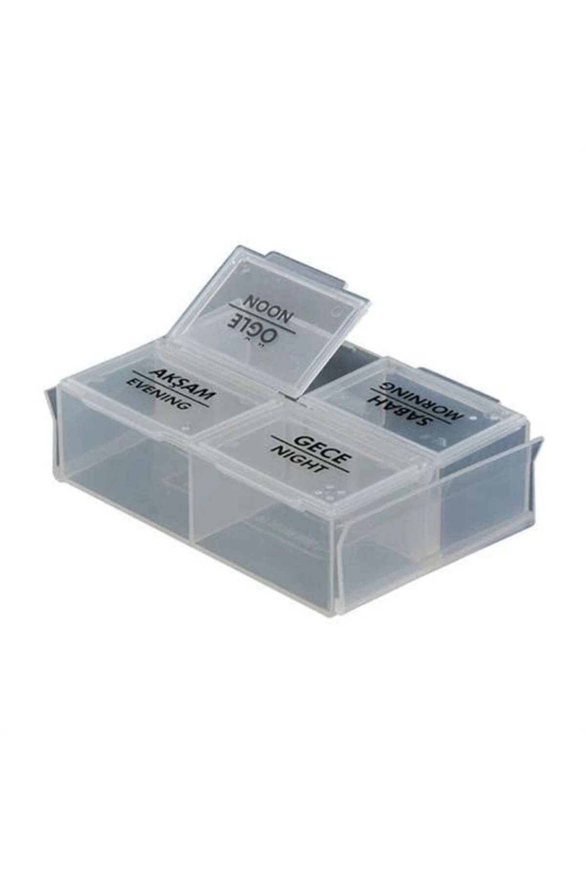 4 Öğün Günlük Hap İlaç Saklama Taşıma Kutusu İlaç Hatırlatıcı