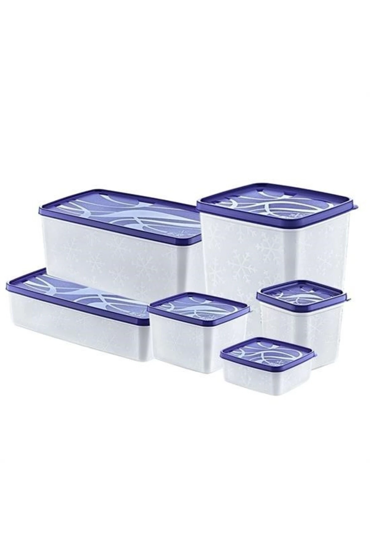 ® 6 Parça Kapaklı Makinede Yıkanabilen Yiyeceklerin Tazeliğini Koruyan Saklama Kapları